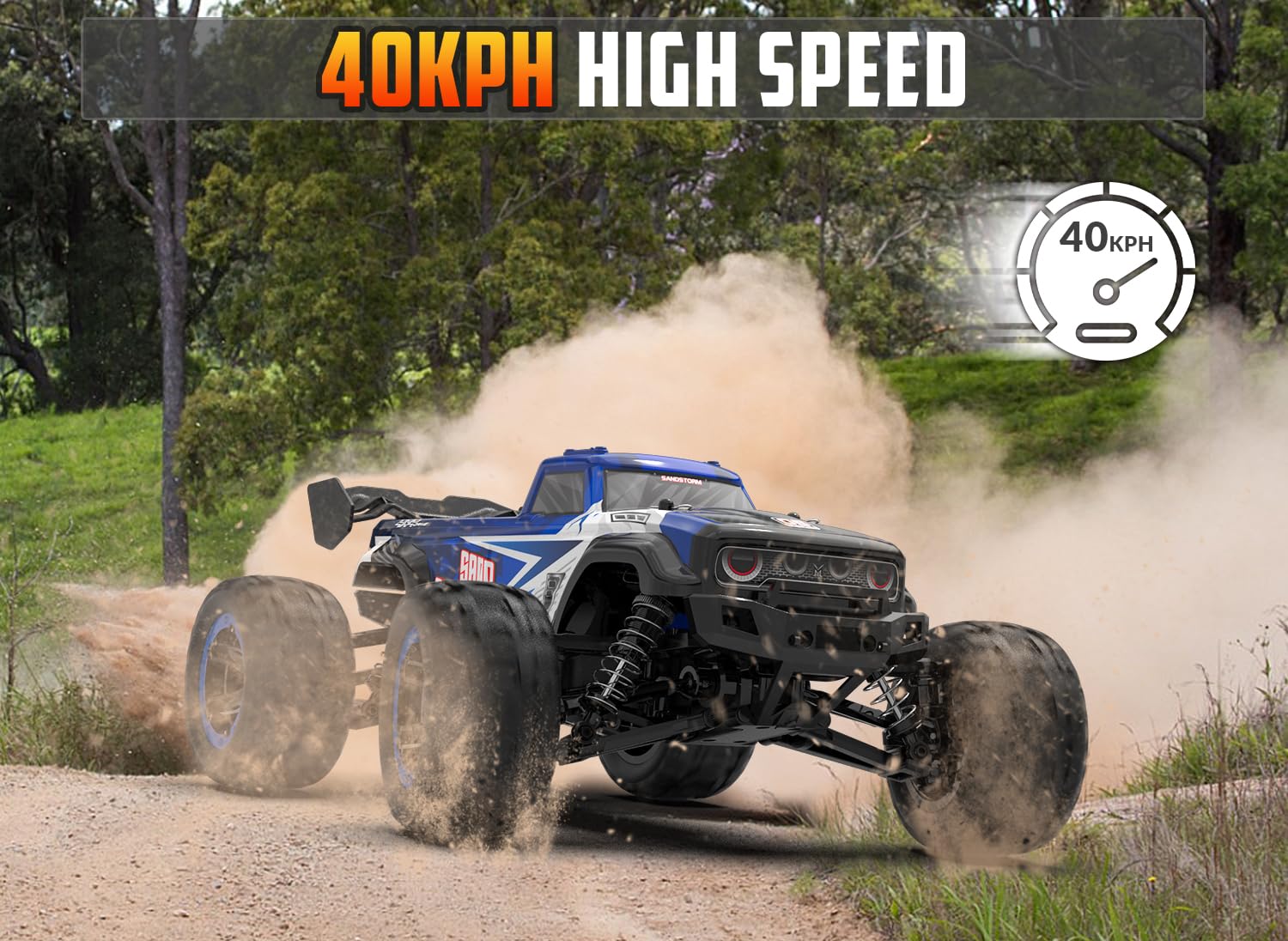 RACENT RC Truck 1:16 4x4 All Terrain RC Car 40KPH High Speed Remote Control Cars for Adults