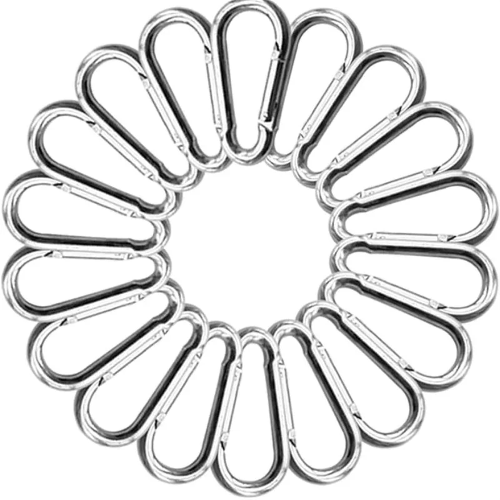 Klipsy zatrzaskowe Karabińczyki Mini karabińczyk sprężynowy Klipsy ze stali stopowej aluminiowej Brelok do kluczy Wytrzymały, szybki łącznik biwakowania, pieszych wędrówek, podróży(10pcs)
