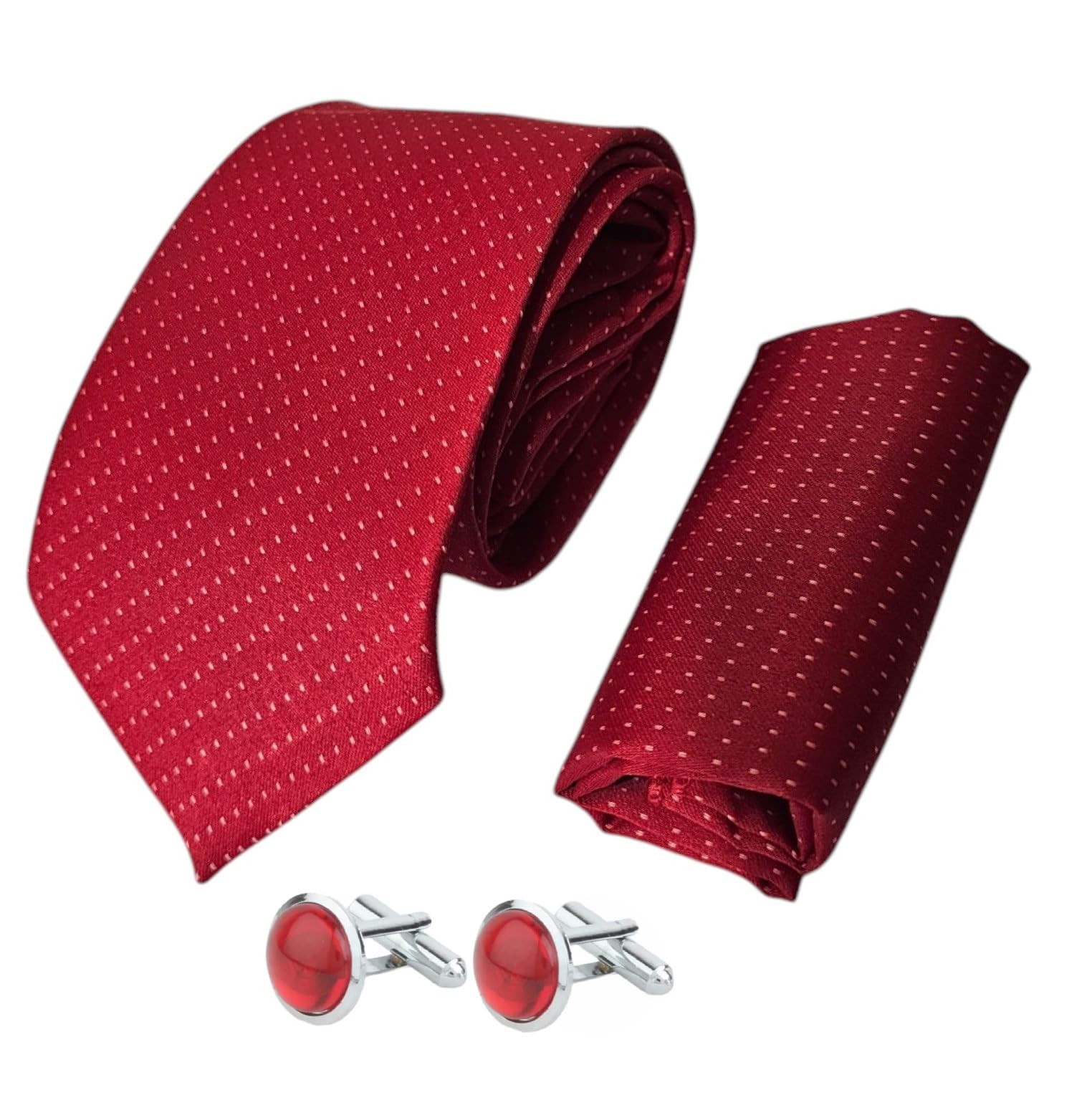 fashmade “where fashion is made” FashMade Tie, Pocket Square & Cufflinks Gift Set with Premium Leather Box | 11 Color Options | Formal Accessory Set for Men-picture-57