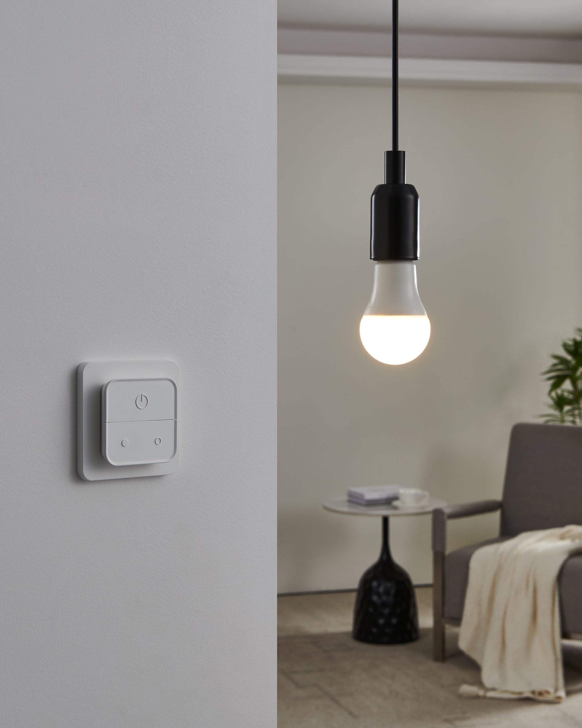 EGLO connect.z Smart-Home LED Leuchtmittel, 2er Set E27 Birnen mit Schalter | ZigBee, App und Sprachsteuerung Alexa, Glühbirnen dimmbar, warmweiß-kaltweiß, RGB, 806 Lumen