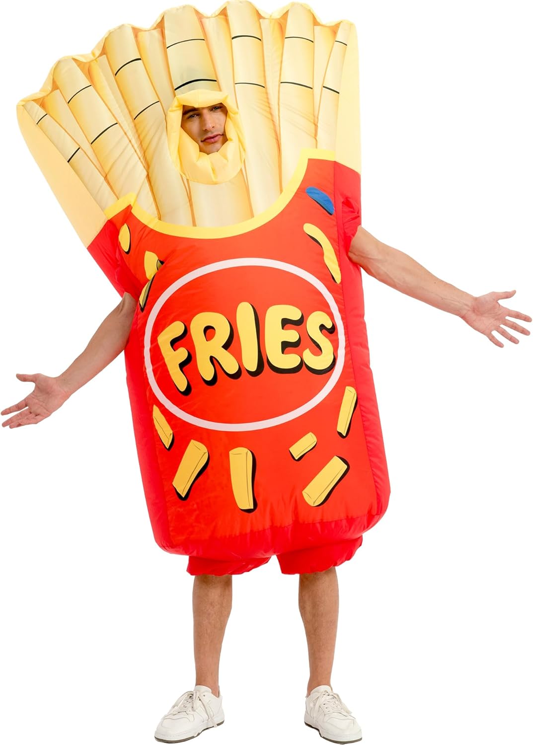 One Casa Inflatable Costume Adult,Blow Up French Fries Suit,Full Body Chips Halloween Costumes for Men Women - Image 7