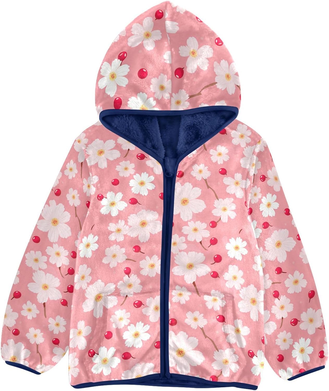 Boys Fleece Coat,Children's Zip-Up Hoodie Jacket,Baby Warm Fashion Outerwear 3-10T