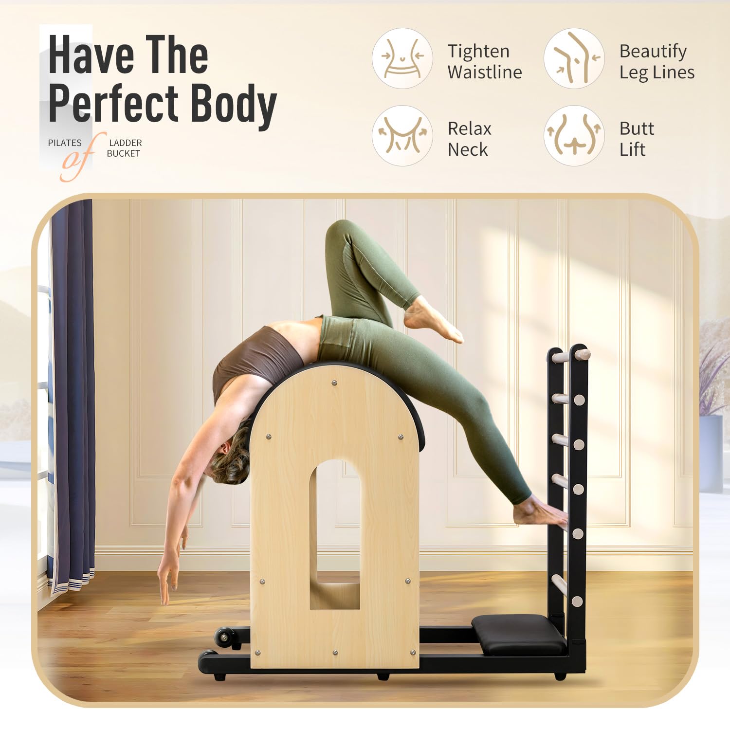 Amazon.com : Faittd Ladder Barrel Pilates Equipment, Pilates
