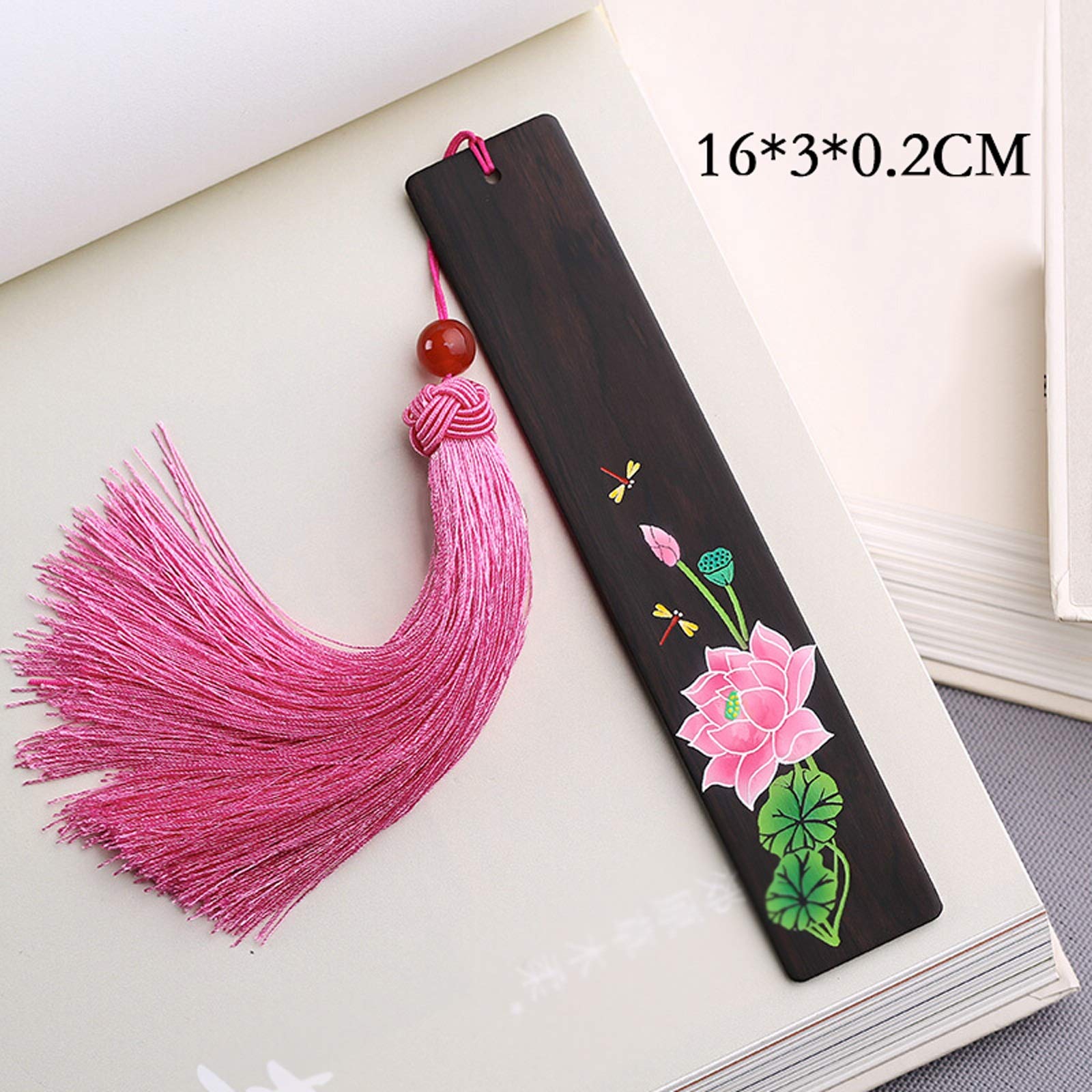 Lesezeichen Einzigartige Geschenke - handgemachtes Naturholz-Lesezeichen mit Quaste chinesischer Stil handgemalte hölzerne Lesezeichen kreative und praktische Geschenke Buch Markierungen