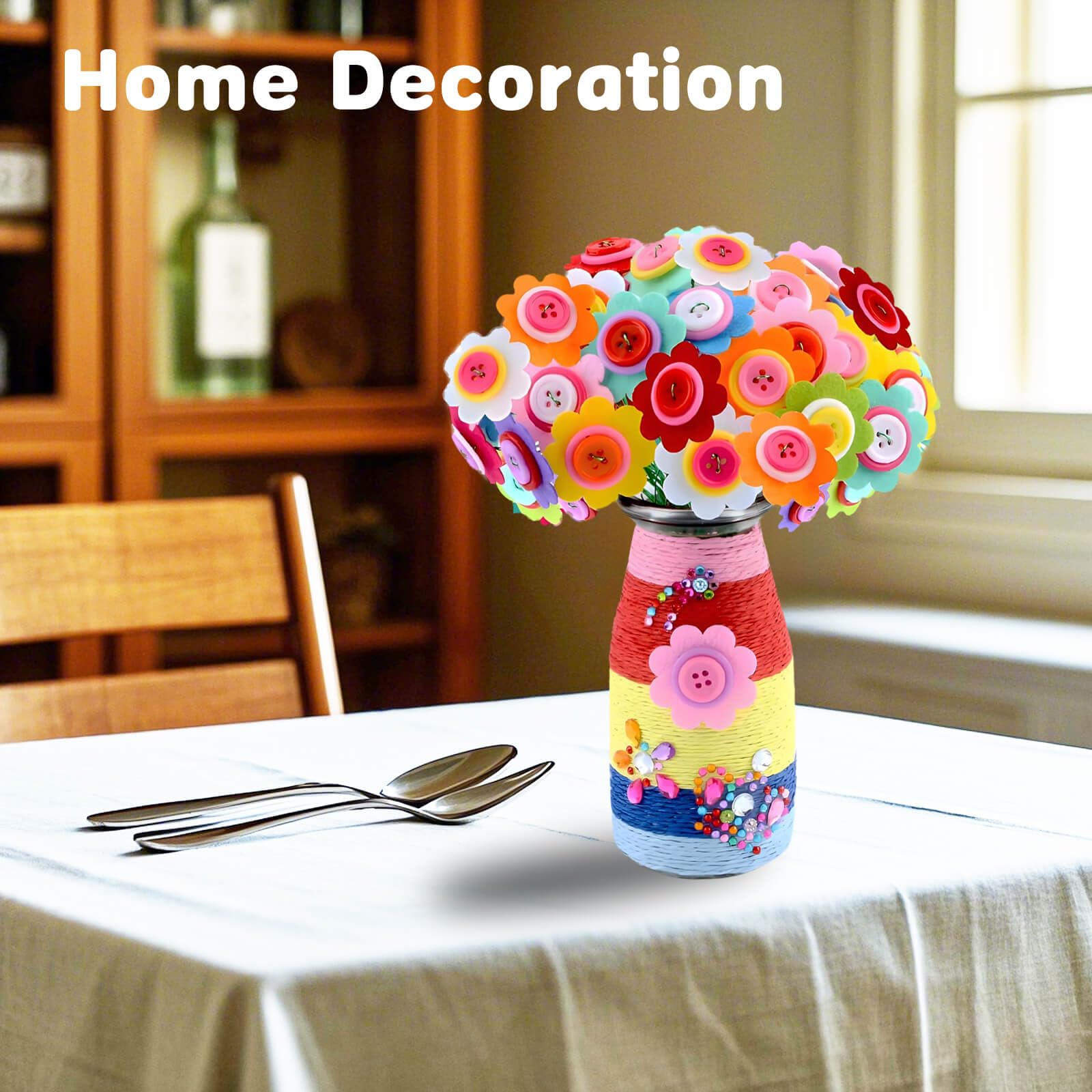 DxxD Arts and Craft Craft Kits for Kids Poke-in Art Gifts for 4 5 6 7 8 Year Old, Flower Pressing Kitfor Girls - Image 4