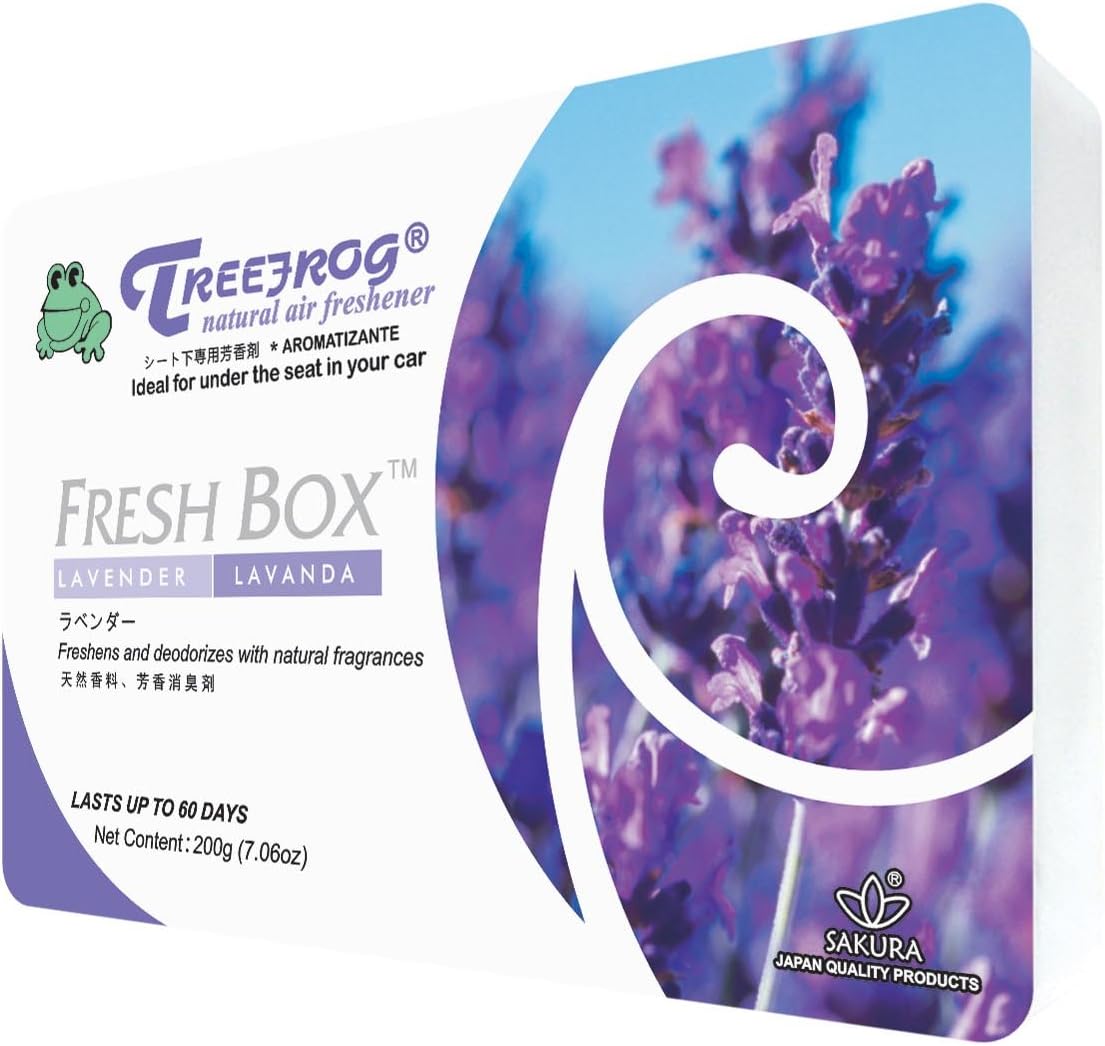 Lavender Scent 4 Pack, Treefrog Natural Air Freshener Fresh Box (AKA Xtreme Fresh)