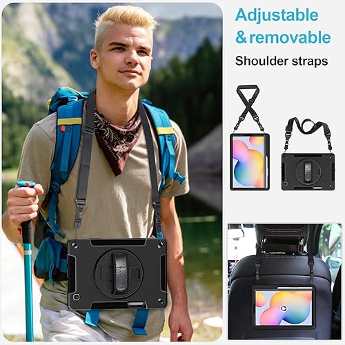 Miniatura 4 de Funda para Galaxy Tab S6 Lite de 10.4 pulgadas 202420222020 funda de TPU de grado militar a prueba de golpes con protector de pantalla - soporte,