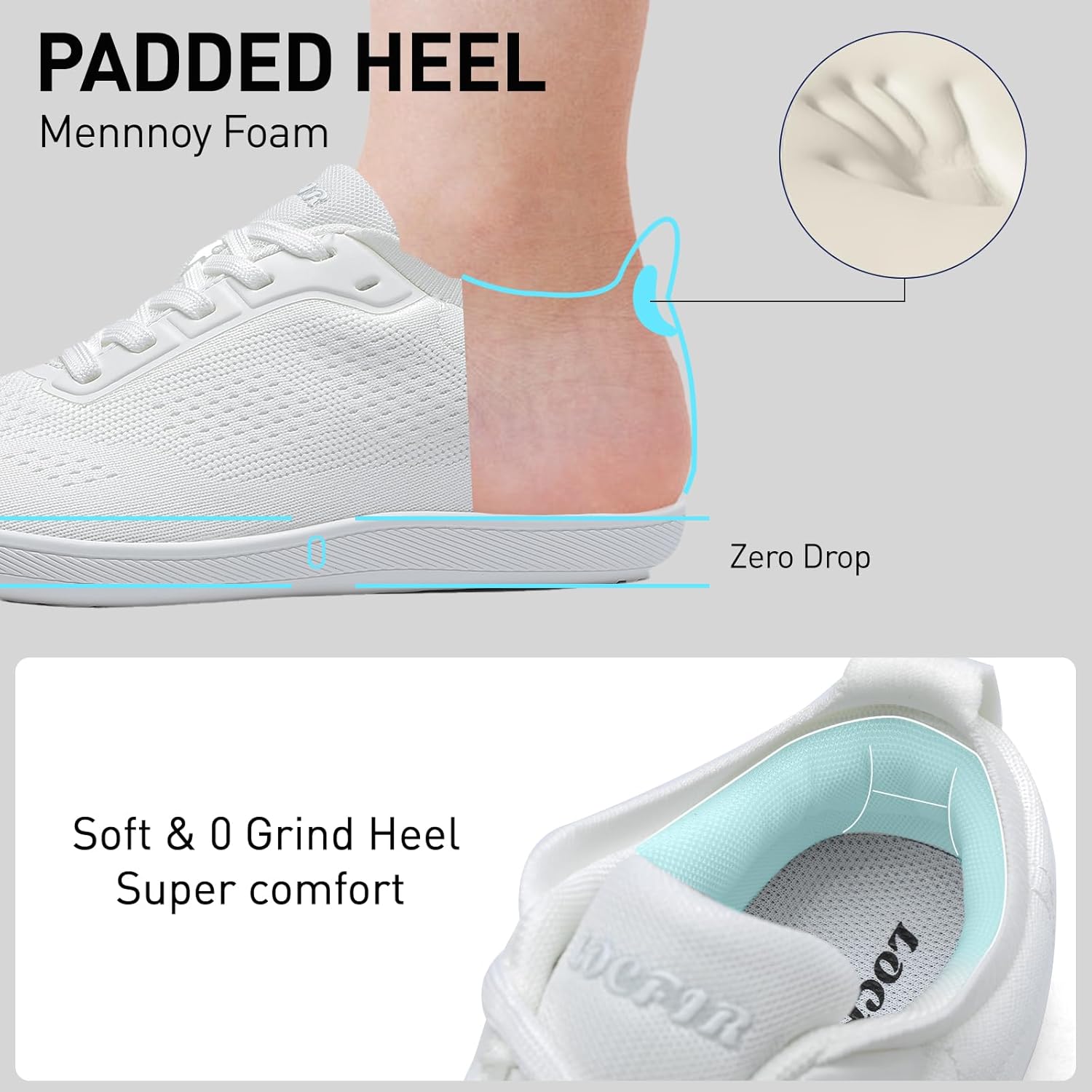 Wide Toe Box Barefoot Shoes for Women with Arch Support Minimalist Zero-Drop Cross Training Sneakers