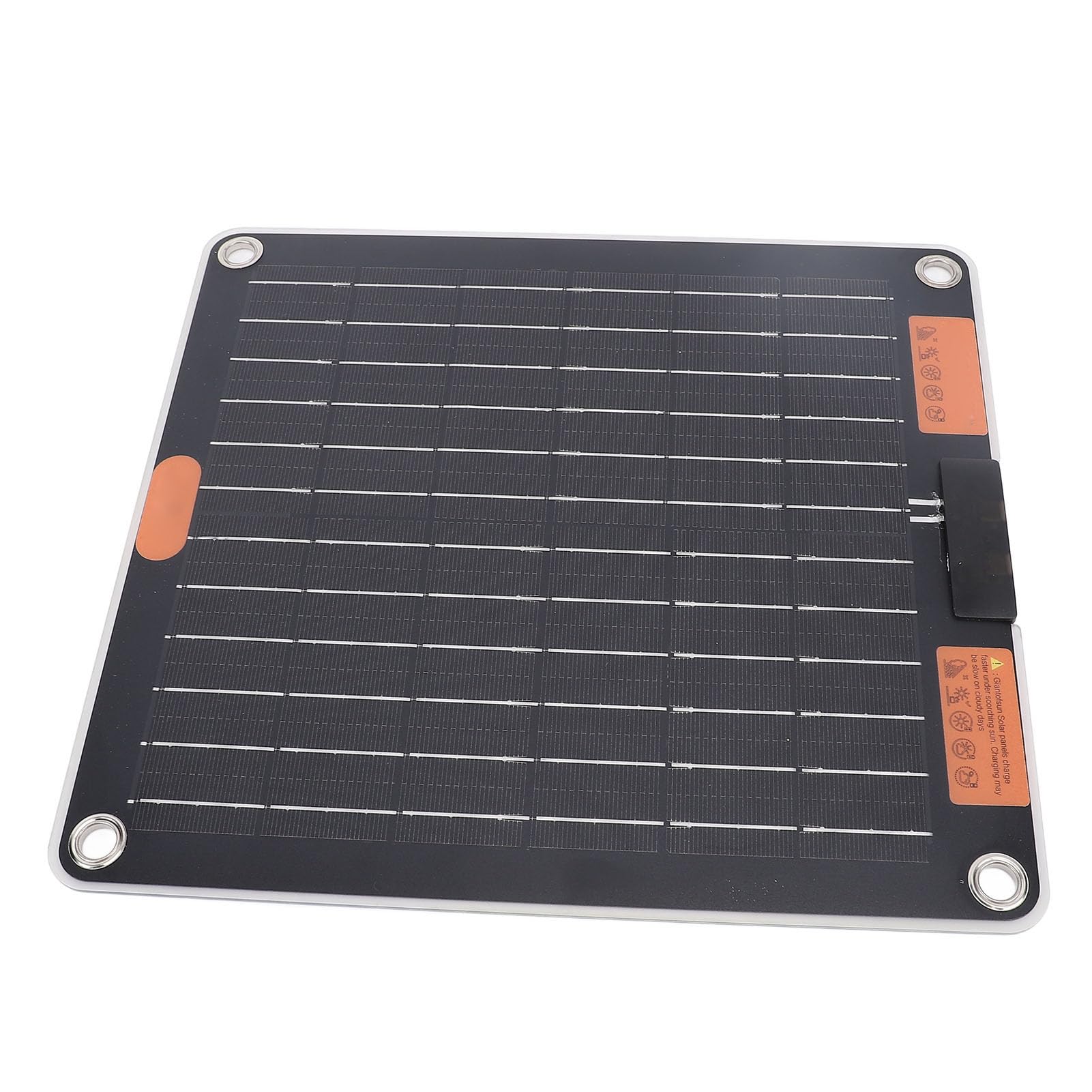 Rengue Caricabatterie Solare Portatile a Pannello Solare Bifacciale con Doppio Tipo C e Doppia USB 20W in Silicio Monocristallino Design Ultra Sottile per Viaggi, Campeggio, Uso Esterno
