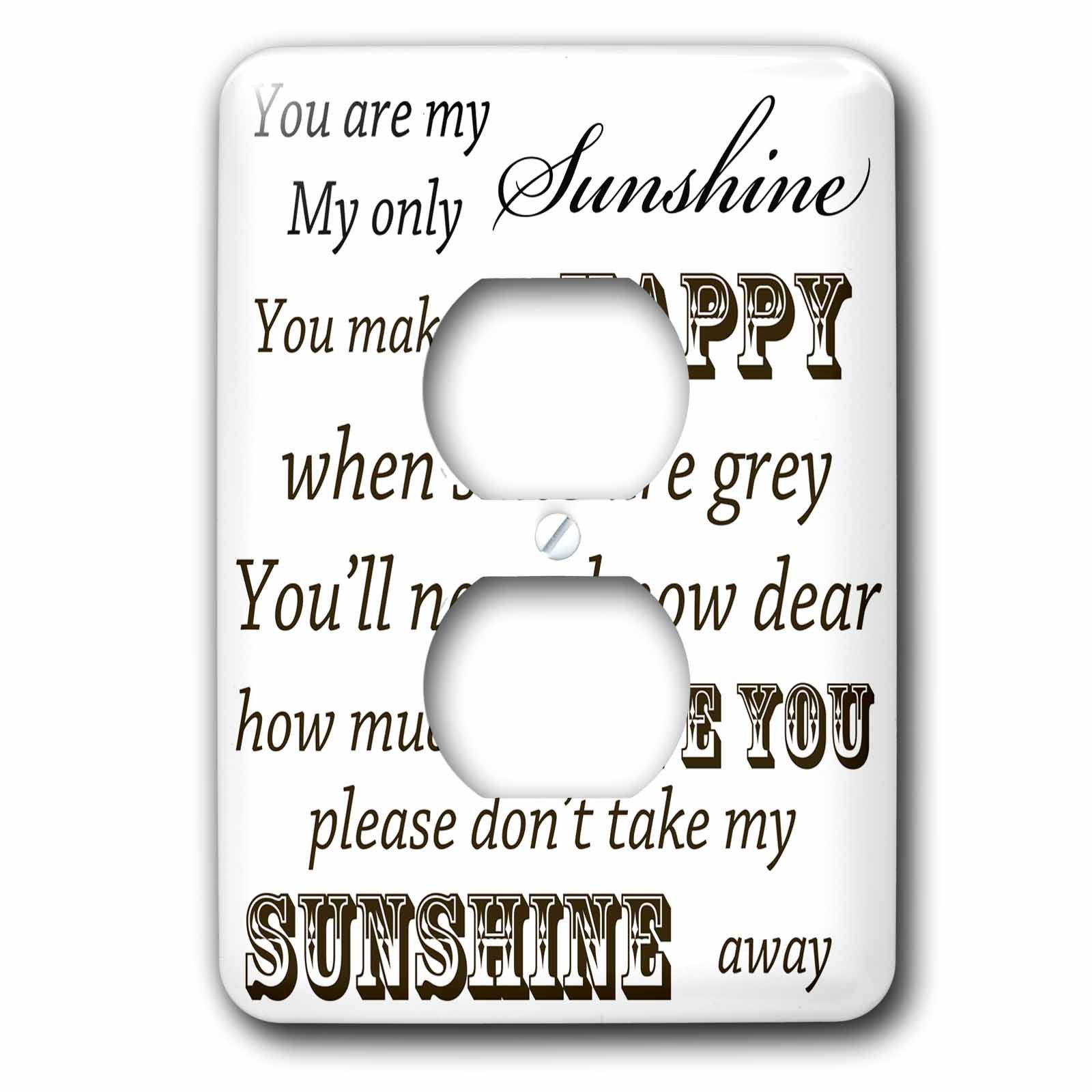 Placa de enchufe You Are My Sunshine para ocultar imperfecciones de pintura en pared
