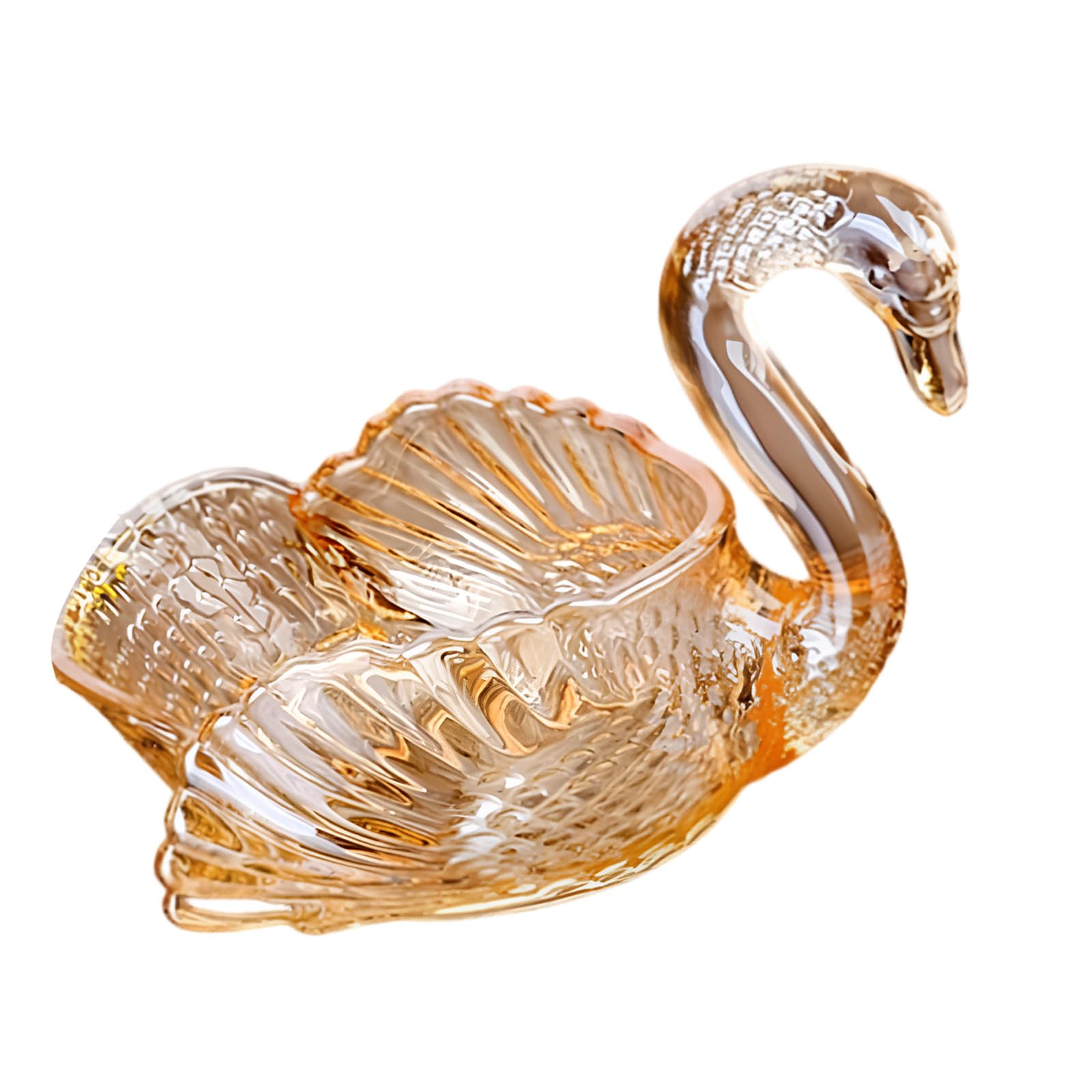 Jazuaiao A Modern Cygne Pattern Glass Display Plate For Fruits Nd Decor Ccent Candy