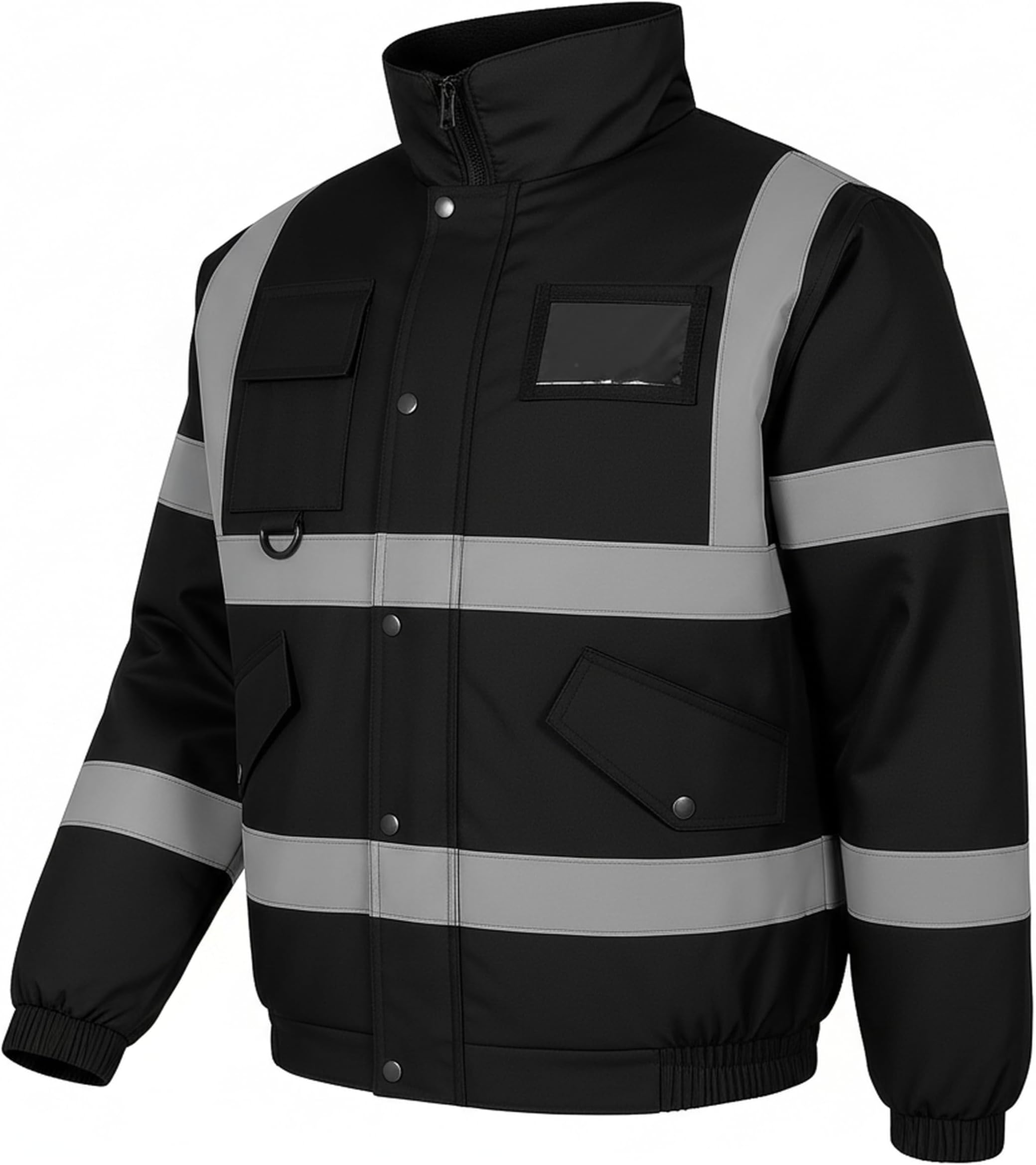 โ Hi Vis Bomber Jacket โ Waterproof High Visibility Safety Security Jacket for Men, Sโ4XL
