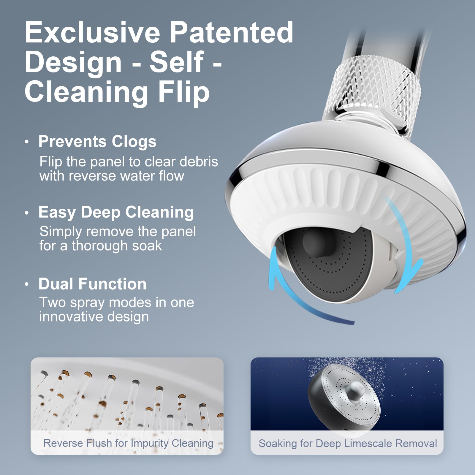UFO Series Wide Spray Area Anti-Splash 360° Rotatable Kitchen Faucet Aerator, 3 Modes Kitchen Faucet Head Replacement, Faucet Extender & Sink Sprayer Attachment with 55/64'' Female Thread — view 2