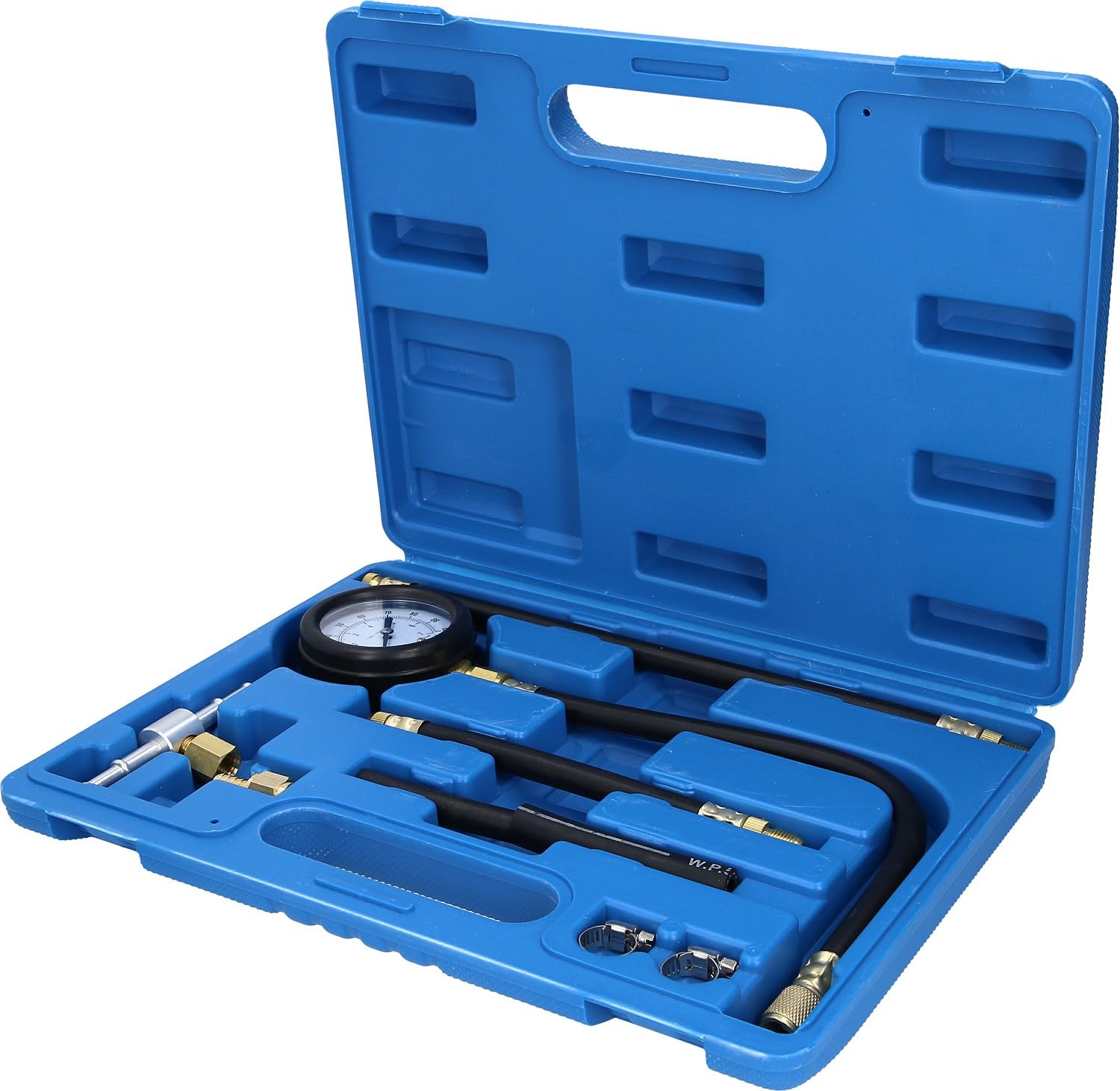 BRILLIANT TOOLS BT581250 Kit tester pressione pompa d'iniezione carburante, 9 pz [Powered by KS TOOLS]