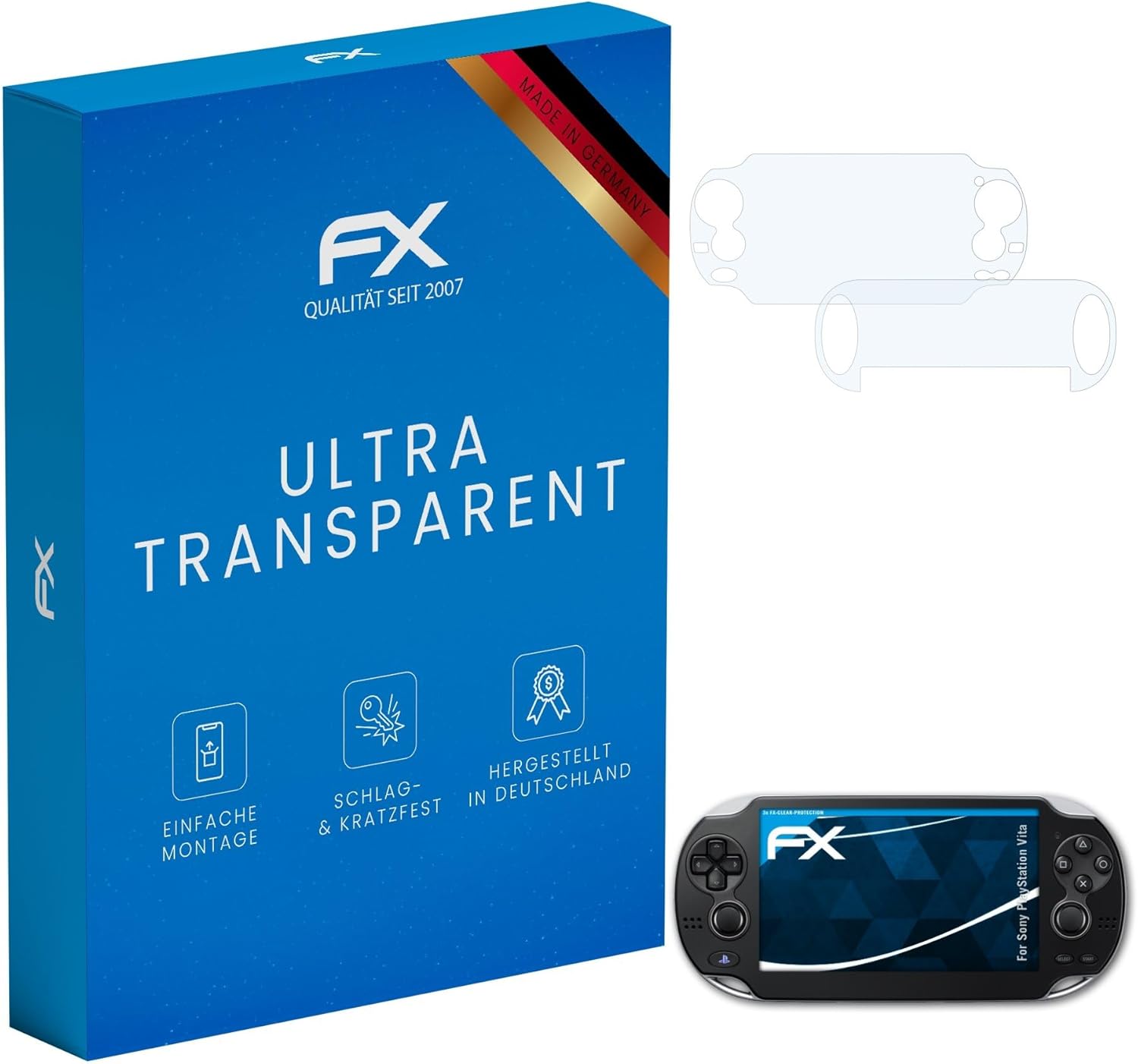 atFoliX Screen Protection Film compatible with Sony PlayStation Vita Screen Protector, ultra-clear FX Protective Film (Set of 3)