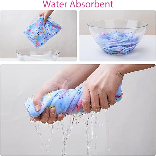 Miniatura 5 de Basumee Paquete de 2 toallas de microfibra para el cabello de secado rápido con botones turbantes para el cabello mojado toalla para la cabeza para