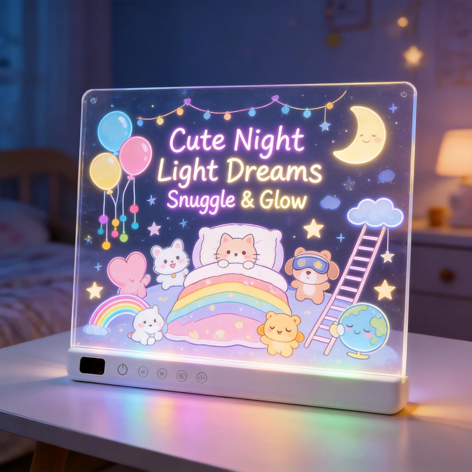 LED Note Board for Kids, Glow Drawing Doodle Board, Rechargeable Light Up Drawing Tablet