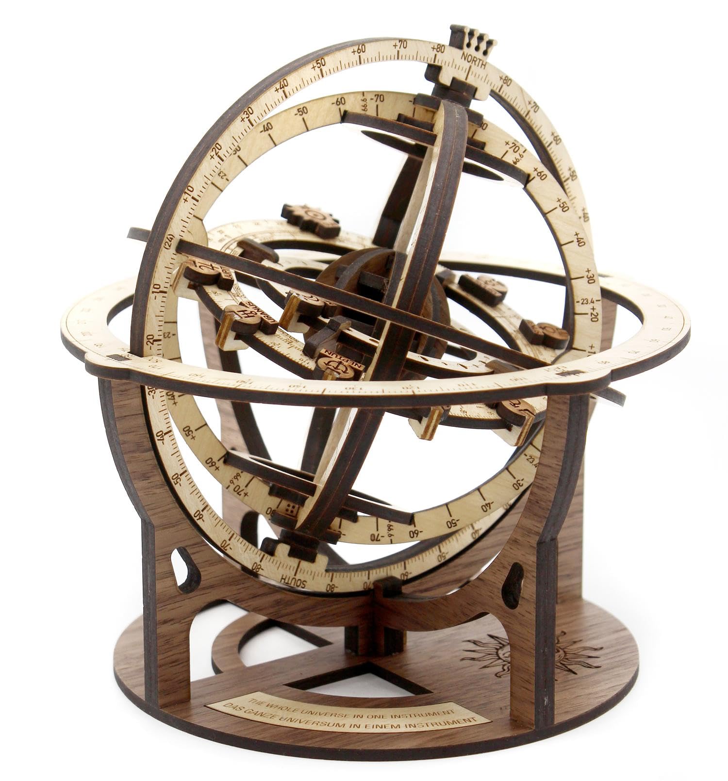 Bausatz Armillarsphäre Deluxe: Detaillierter Holz-Modellbausatz Einer funktionsfähigen Armillarsphäre in der hochwertigen Deluxe Edition.
