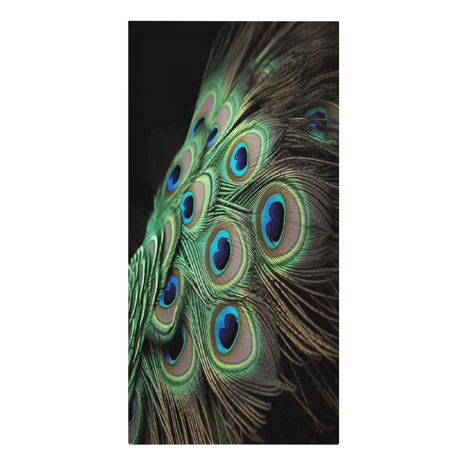 VstaDank Green Peacock Feather Beach Towels 30"x61" Microfiber Super Absorbent Large Bath Towels Cozy Soft Swim Travel Towel Quick Dry Thin Pool Towel Beach Accessories for Outdoor Adult