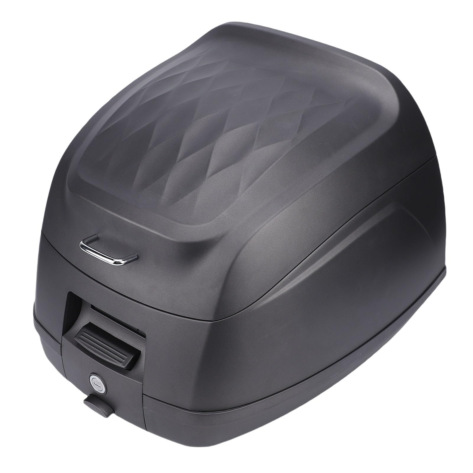 SIXRUN Baúl para Motocicleta de 32 litros, Caja de Almacenamiento de Metal ABS Impermeable con Cerradura Antirrobo para Motocicletas y Scooters (Grey)