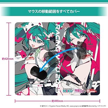 Amazon.co.jp: ゲーミングマウスパッド Ver レーシングミク2025