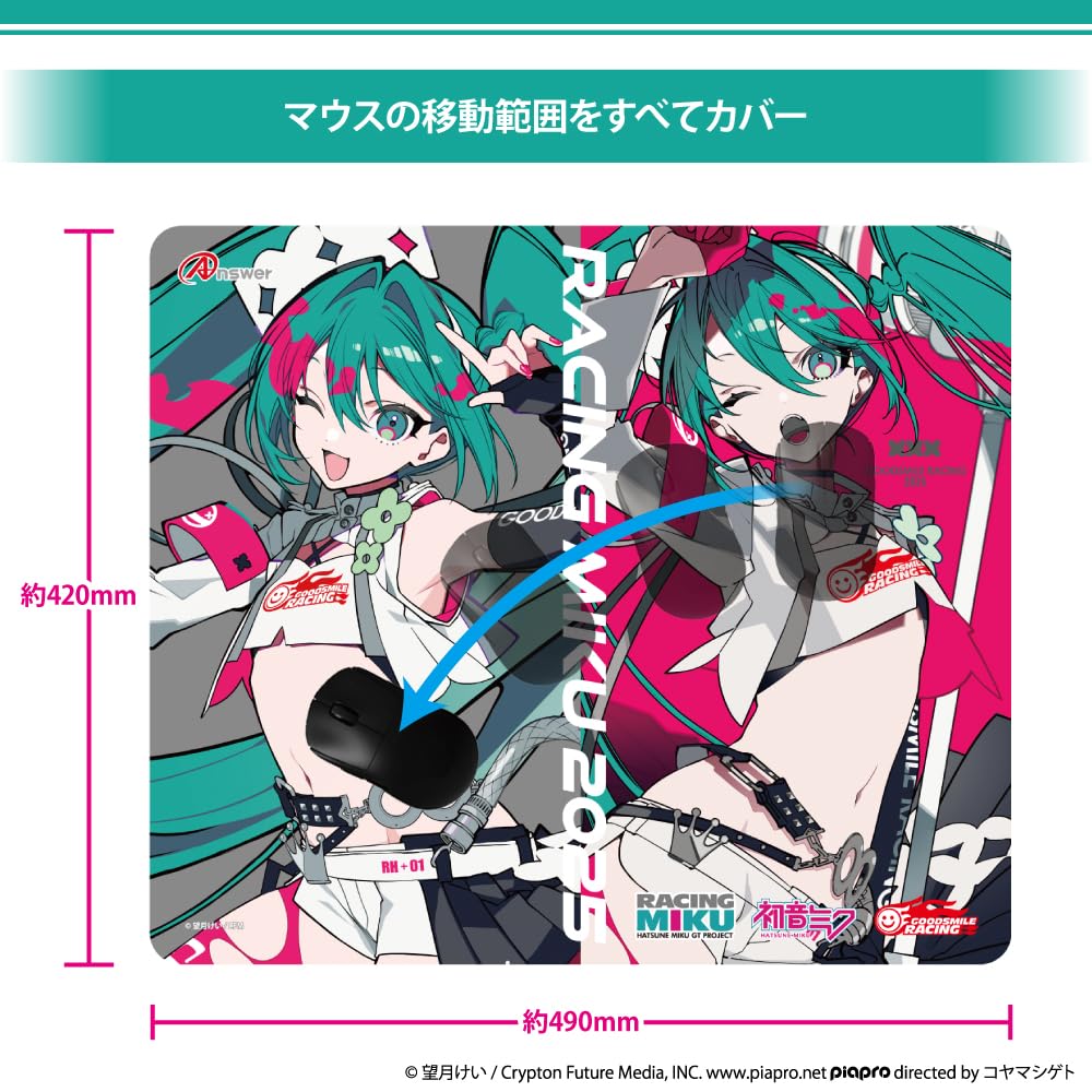 Amazon.co.jp: ゲーミングマウスパッド Ver レーシングミク2025 ‎ANS