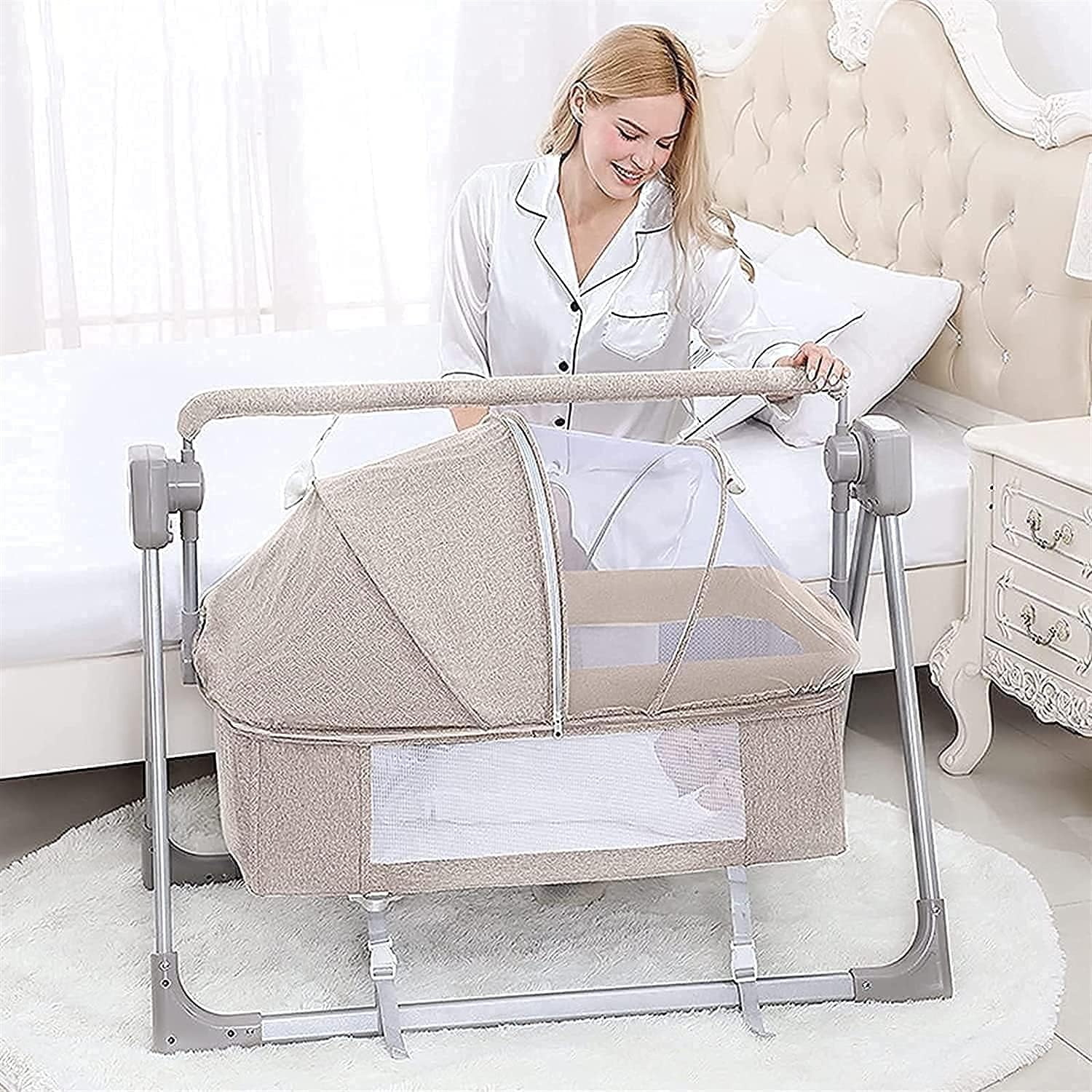 超格安一点 Mingrxieh 生まれたばかりの赤ちゃんのエレクトリックベビースウィングベッドクレイドルベッドサイドのバッシネット赤ちゃんのための 赤ちゃんのための赤ちゃんの自動スイングスリーパーブルートゥースミュージック蚊帳枕5スピードベッド幼児用ベビーロッカー 超格安一点 Mingrxieh 生まれたばかりの赤ちゃんのエレクトリックベビースウィングベッドクレイドルベッドサイドのバッシネット赤ちゃんのための 赤ちゃんのための赤ちゃんの自動スイングスリーパーブルートゥースミュージック蚊帳枕5スピードベッド幼児用ベビーロッカー