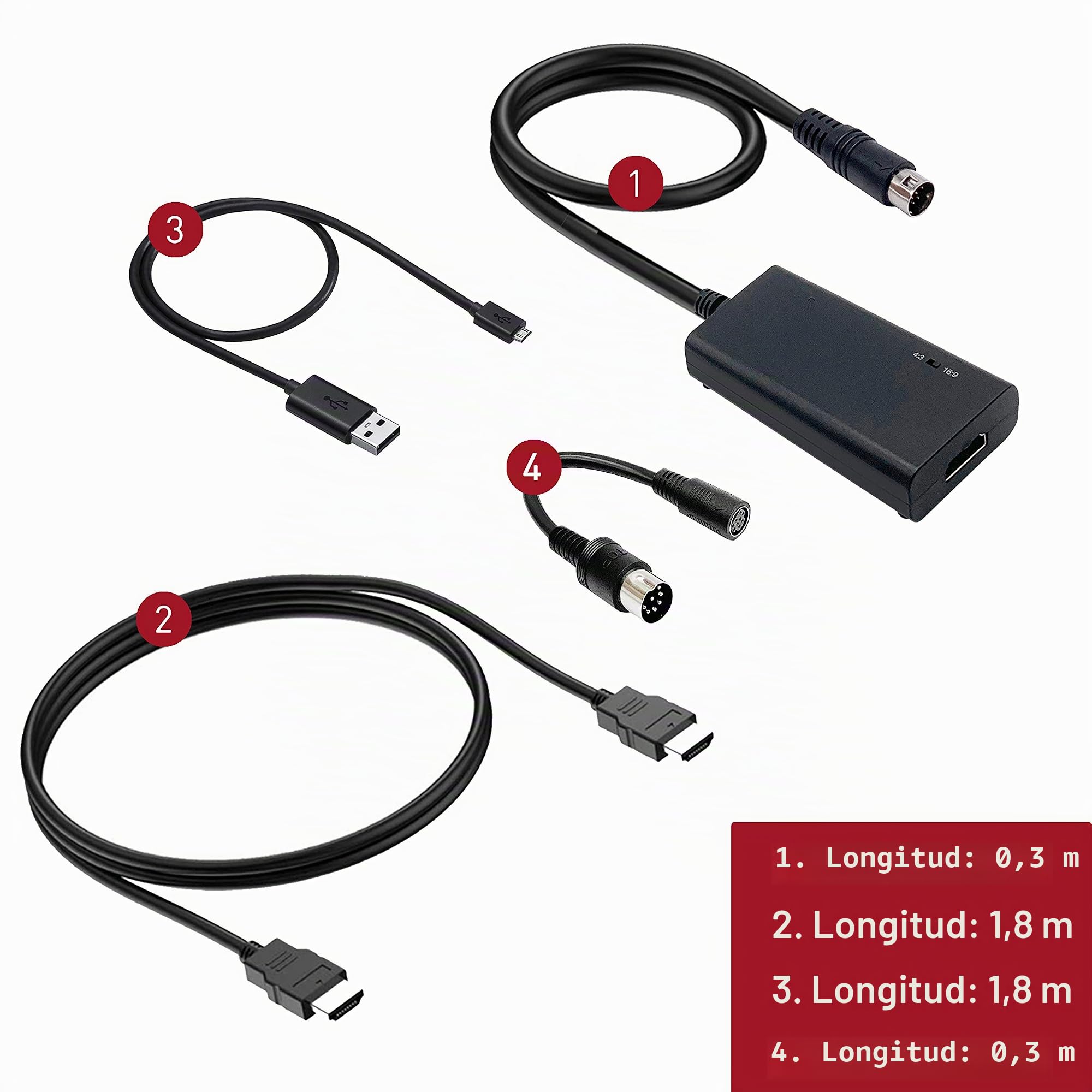 LevelHike Cable HDMI para Sega Genesis Modelo 1/2/3, Sega CD, Sega CDX, Sega 32X, Sega Nomad, consola original del sistema Sega Master