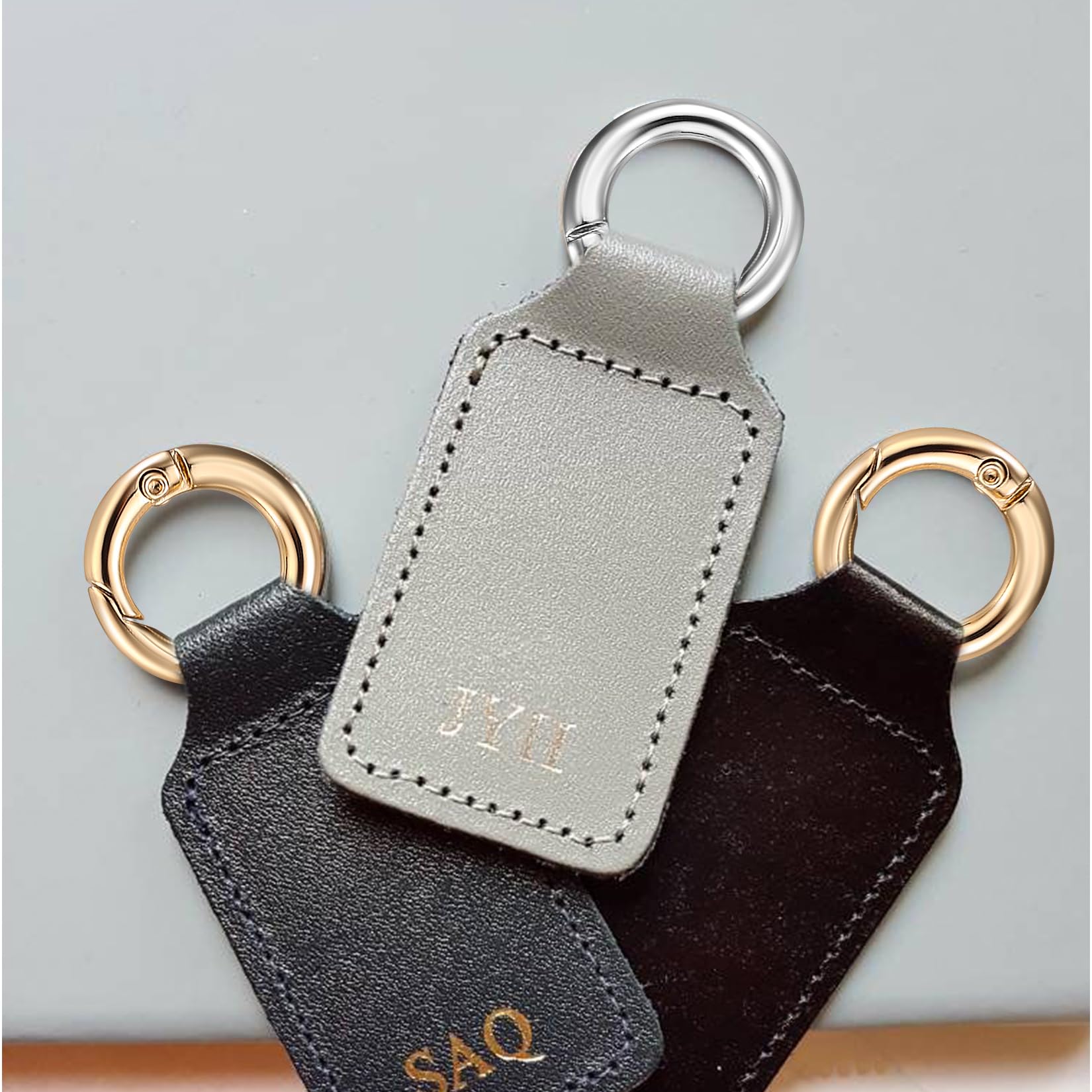 30 Pz Scatto Molla Rotonda, Moschettoni per Borse a Innesco Gancio, Accessori Anelli per Borse Uncinetto, Anello Portachiavi a Molla con Fibbia per Zaini Bagagli Cinghie Artigianato, Oro/Argent