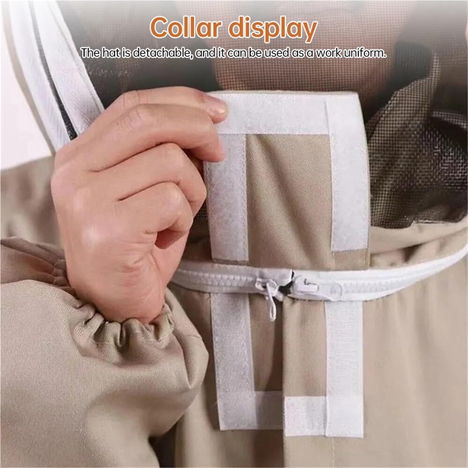 Traje de apicultor Profesional Apicultores profesionales Traje de apicultura Velo seguridad Sombrero Vestido Equipo for todo el cuerpo(L)
