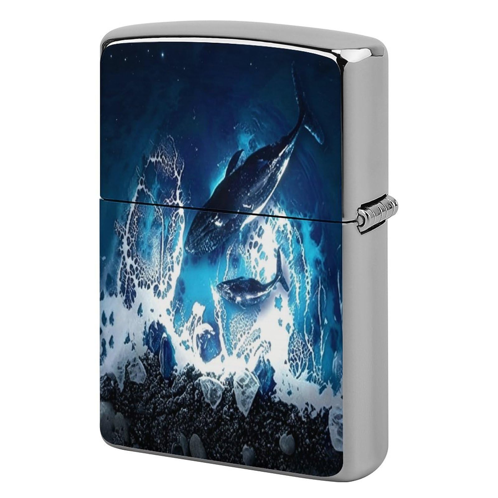 Btcowzrv Style Whale Shark Metal Lighter Case Sleeve Cover Holder