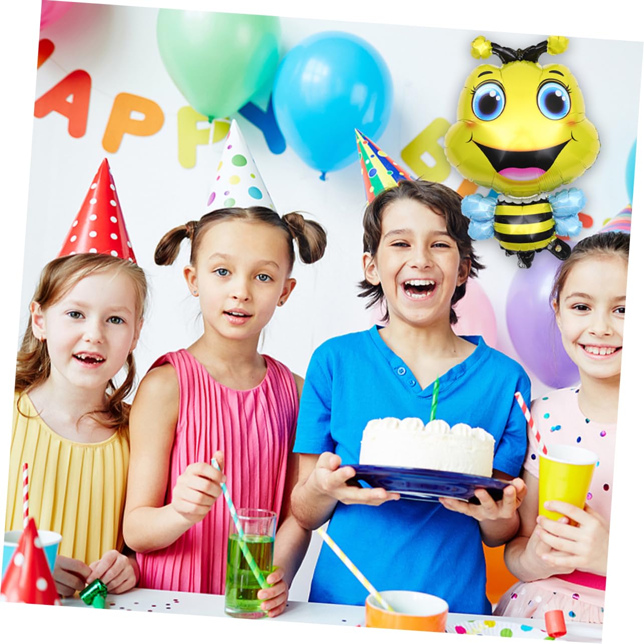 ifundom 25piezas Globos De Abeja Grande De Metalizado De Animales Para Decoración De Fiestas y Cumpleaños Tema De Insectos Adorables y Resistentes