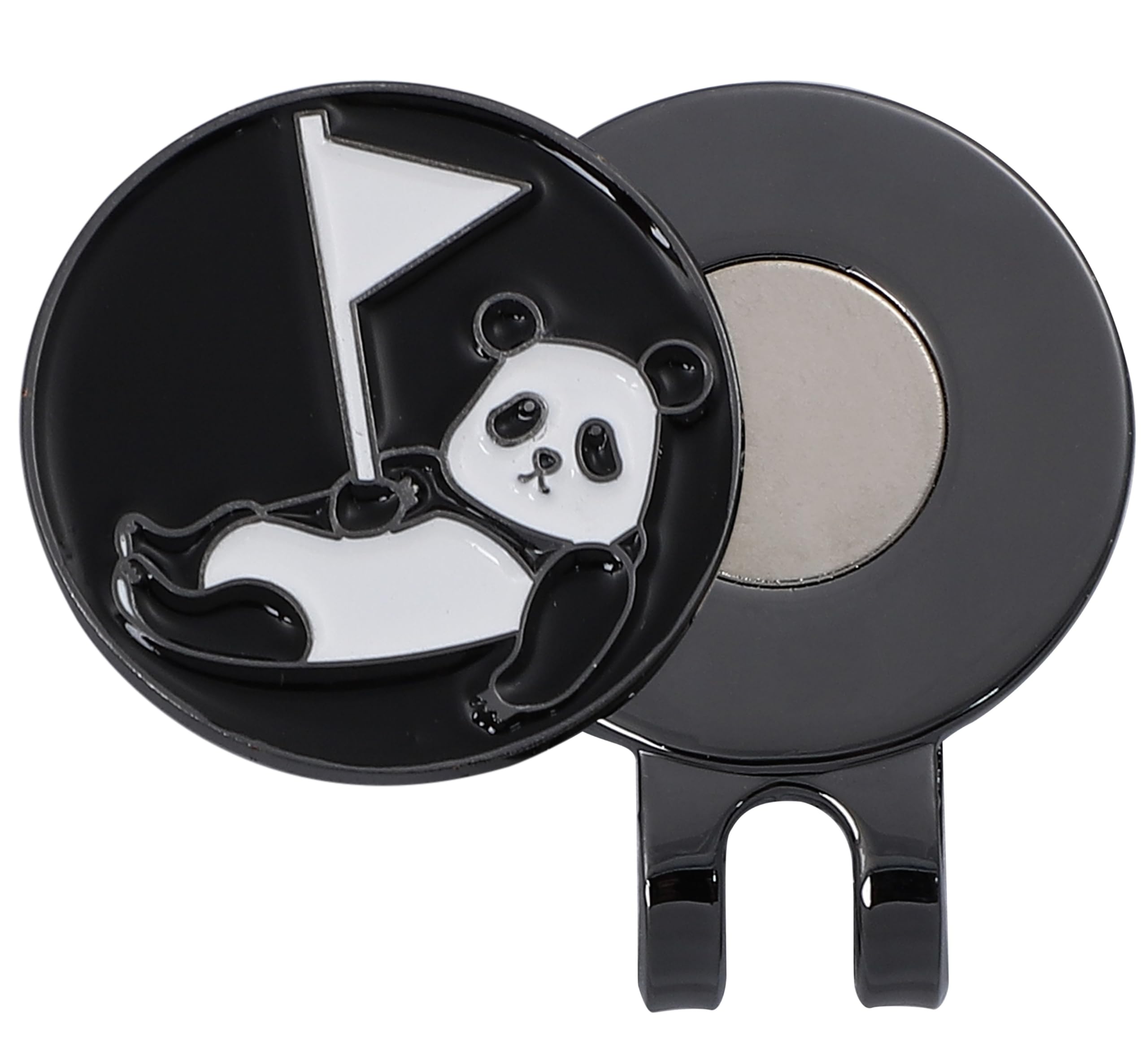 DON FLYEE 골프 마커 모자 클립 자석 귀여운 동물 고양이 곰 팬더 합금 E0047 (팬더)-Freehip.co.kr