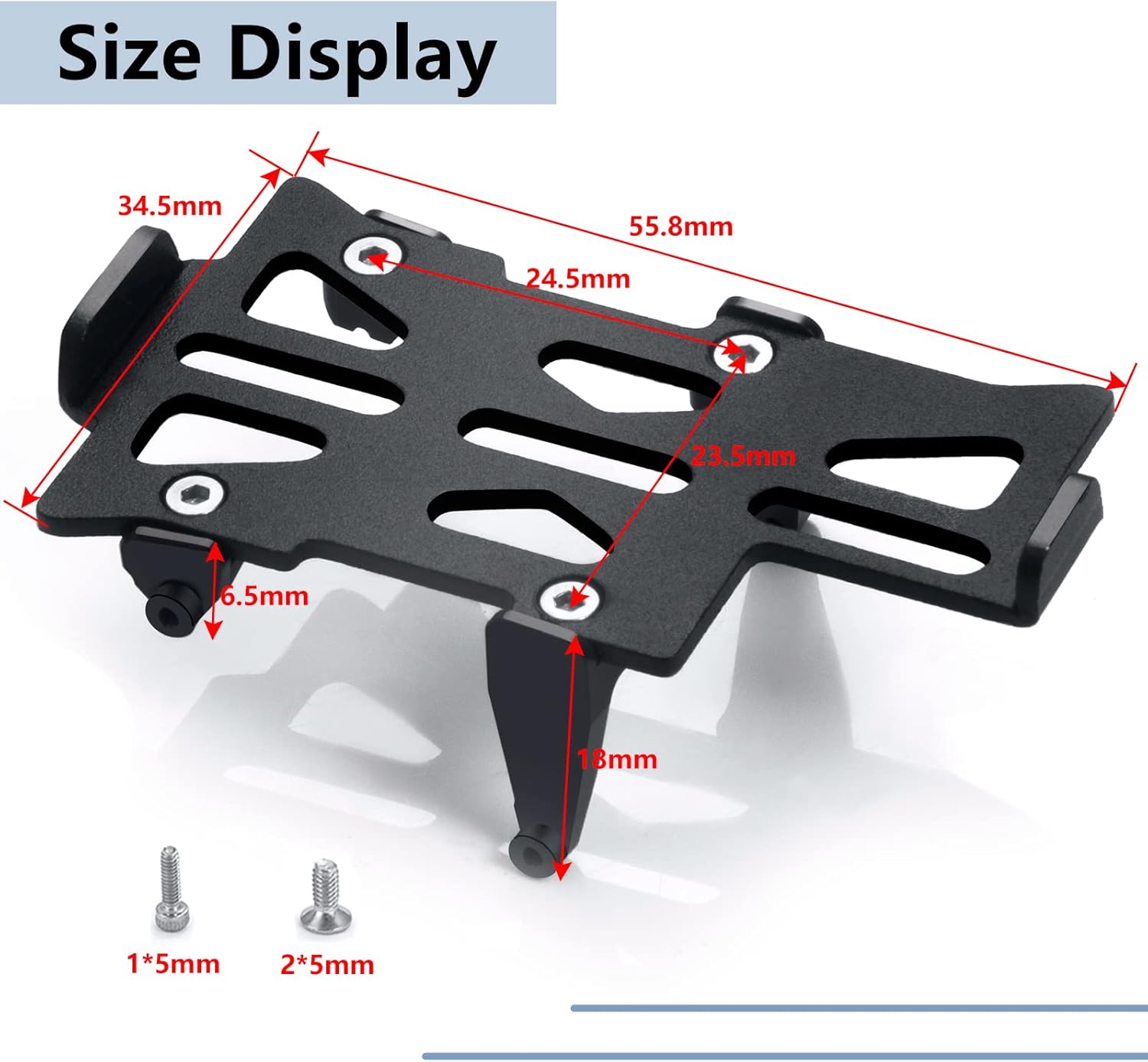 MORLORDY Aluminum Alloy RC Lower Battery Mount Bracket Plate Battery Holder Post for 1/24 RC Crawler Car SCX24 Upgrades Accessories AXI00001 AXI00002 AXI00006 AXI90081 AXI00004