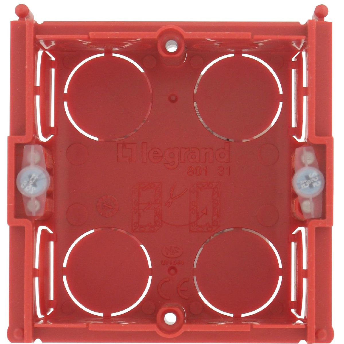 Legrand LEG90530 - Scatola da incasso quadrata Batibox, combinabile con altre scatole, per muratura, profondità: 30 mm