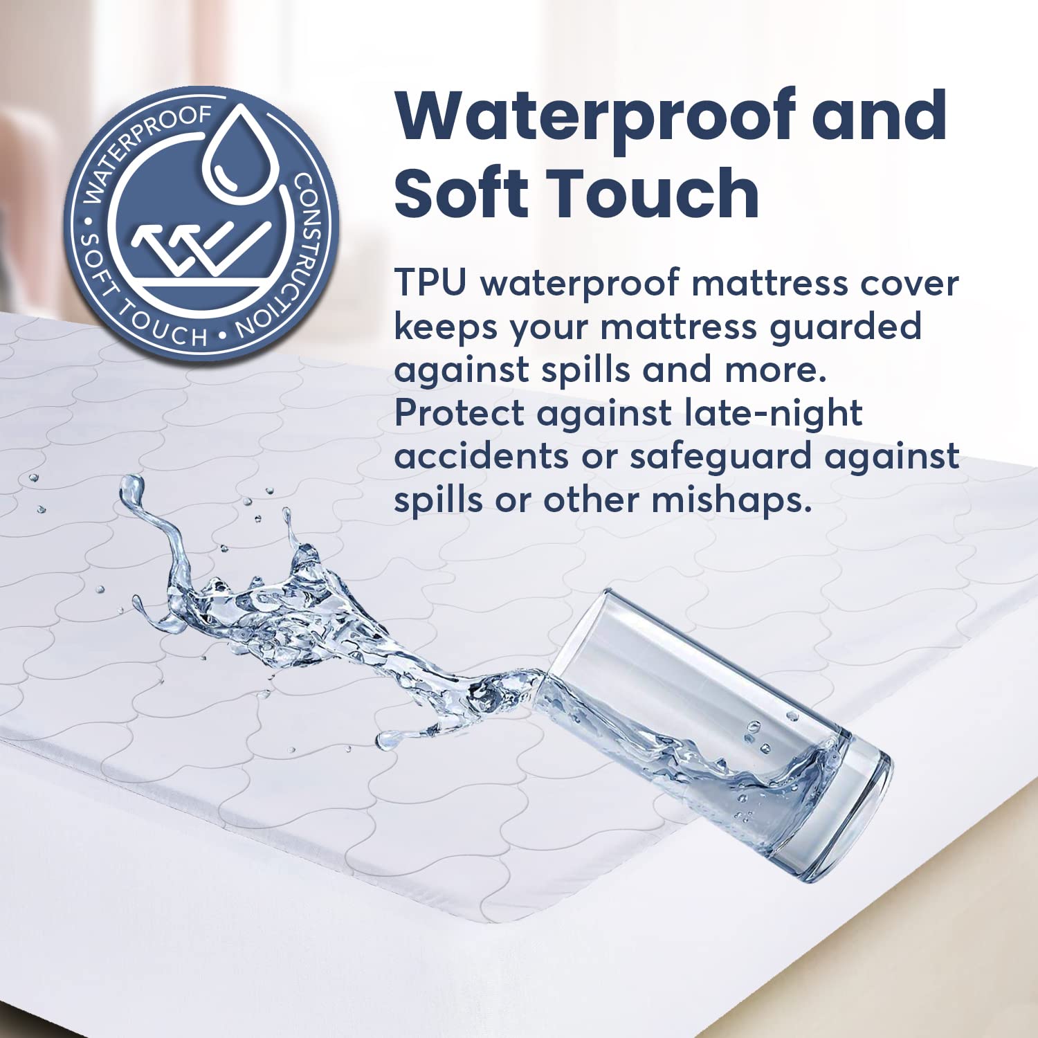 Maypes Quilted Mattress Pad Cover 30 x 75 in. Small Single Luxury Quilted Topper Protector Waterproof 100%, Heavy Duty Top Cover Bed Protection Cloud-Quilted & Breathable Cotton Top