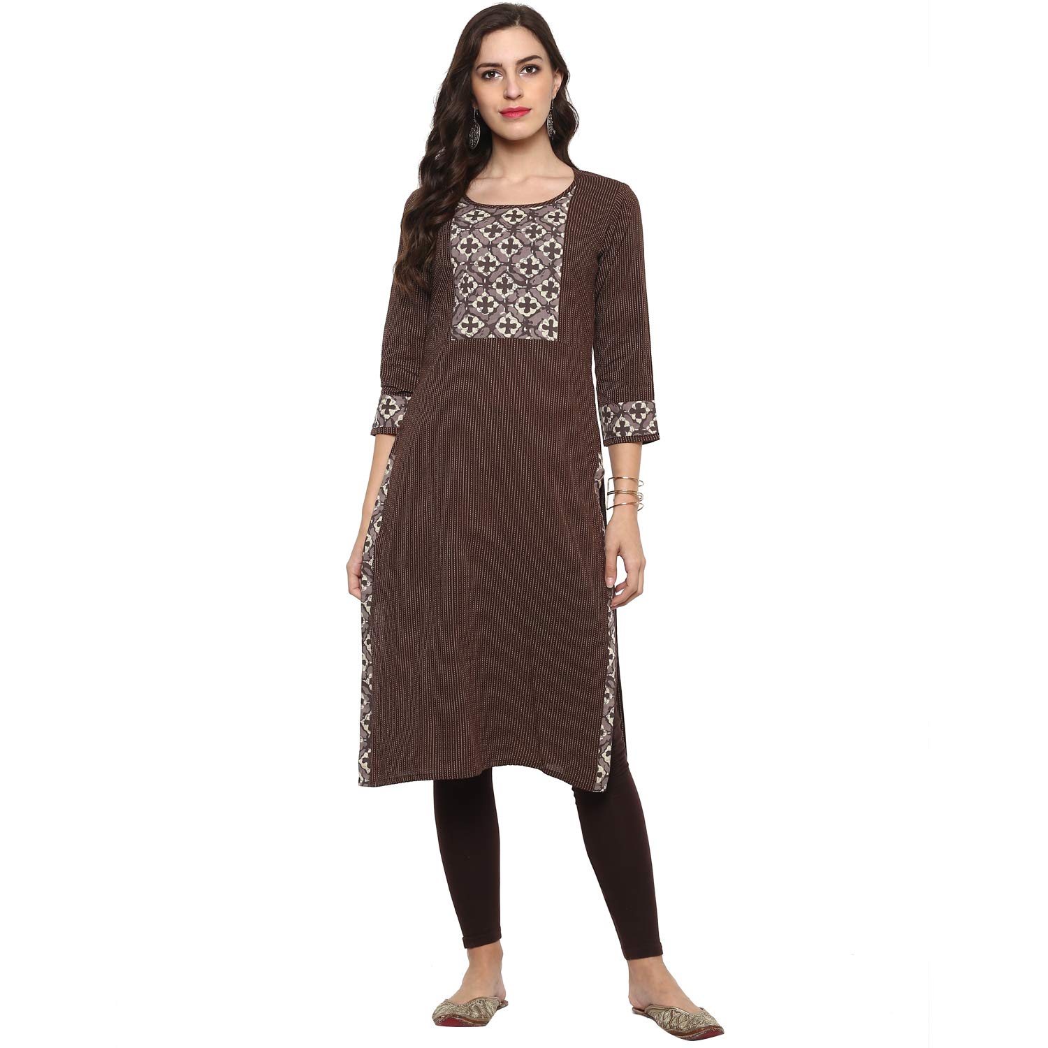 Indian Tunic Women's Cotton Straight Printed Kurtis For Women