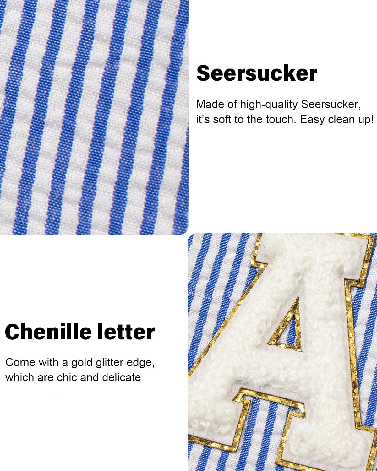 KOTORA Personalized Birthday Gifts for Women Teacher, Initial Cute Cosmetic Makeup Bag Pouch Case Travel Toiletry Make Up Bag for Women Wife Gifts Idea (Blue, M) - Image 6