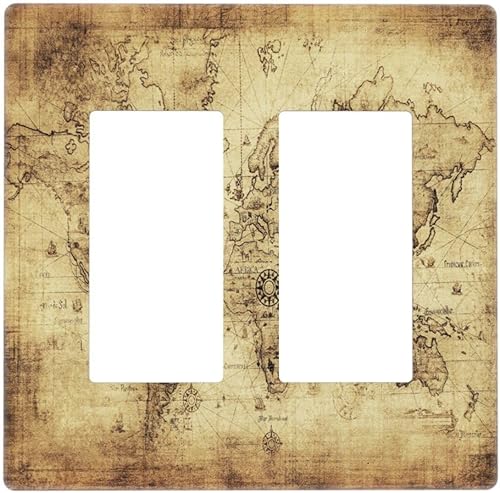 Vista 1000 de Placa de pared con interruptor de luz de doble interruptor de pared para niños, diseño de dinosaurio, galaxia, espacio exterior, planeta, nebulosa