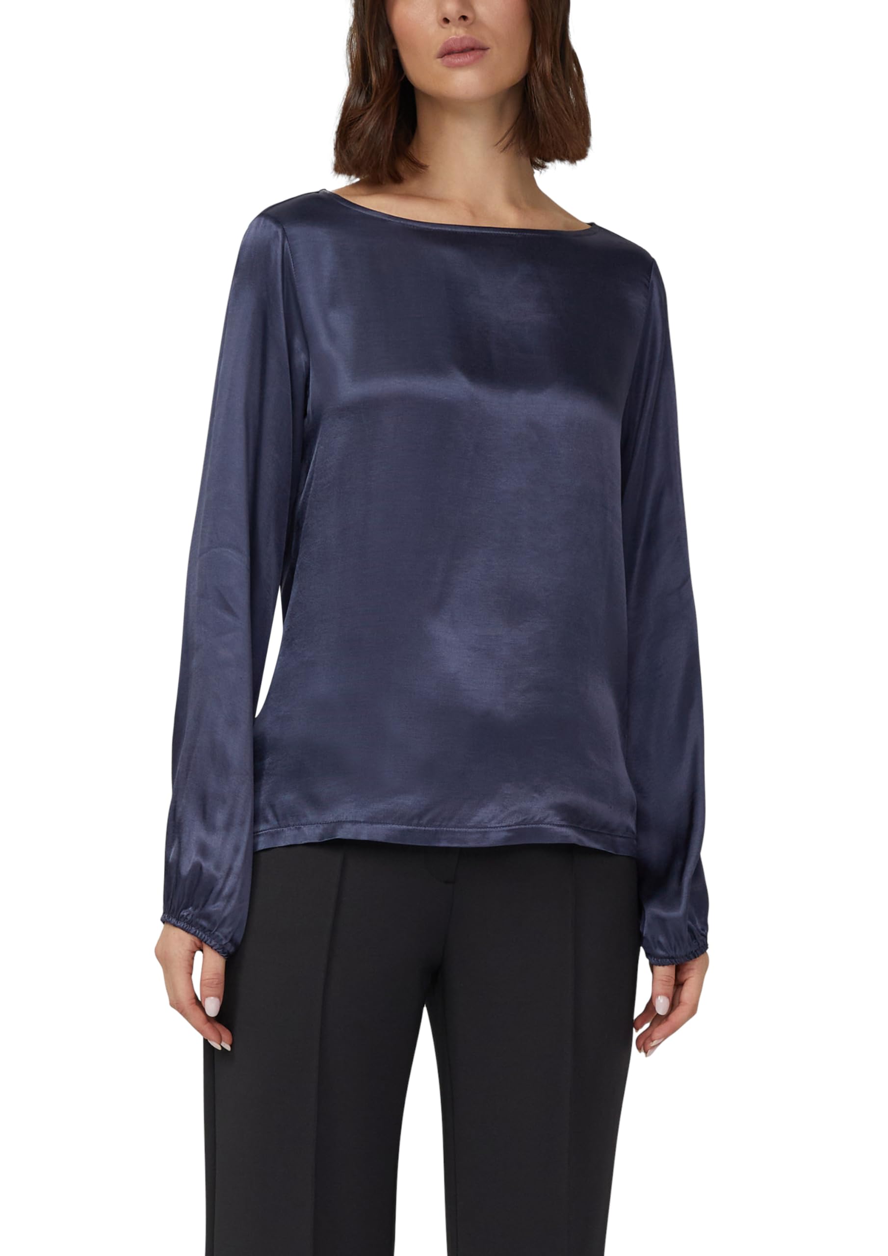 s.Oliver Blusenshirt mit U-Boot-Ausschnitt aus Reiner Viskose