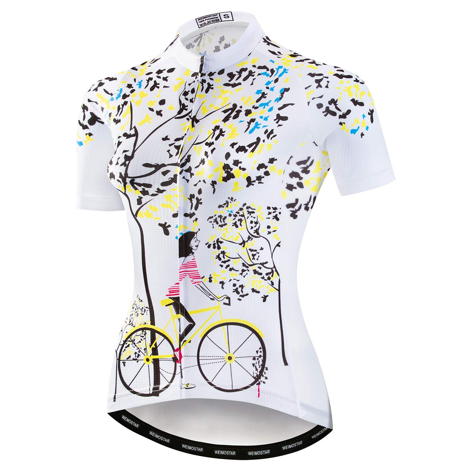 Weimostar Women's Cycling Jersey Short Sleeve Road Bike Shirts Summer Mountain Ladies Biking Jersey Bicycle Tops with 3 Pockets CF2206