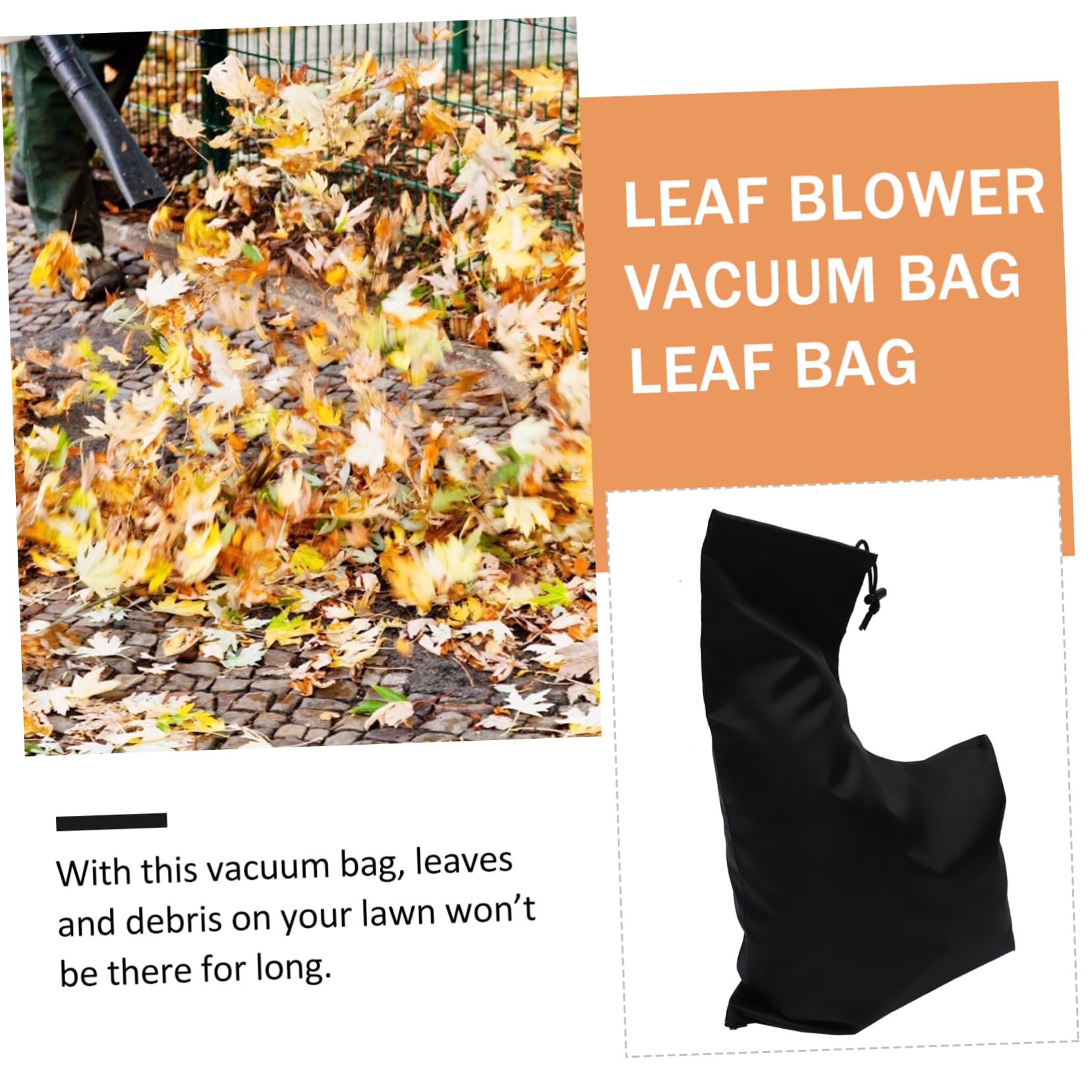 SUPVOX 4 Pz Sacco Raccolta Foglie Cadute Portarifiuti Bidone Spolverino Vuoto Fogliare Aria Giardino Del Contenitore Per Il Compost Borse Da Giardino Buster Spazzatura Panno Oxford Black