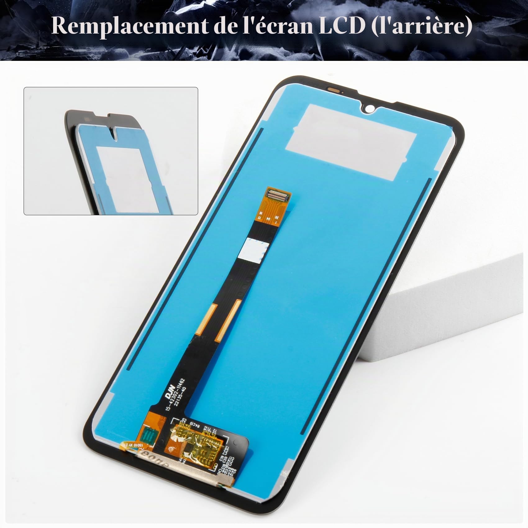 Kit de réparation d'écran LCD pour Blackview BV5300/BV5300 Pro Blackview BV5300 Pro, écran tactile numériseur sans cadre (noir)