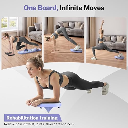 Miniatura 5 de Tablero de pilates, equipo reformador de pilates plegable con temporizador, 7 en 1 multiusos, portátil, kit de pilates para entrenamiento en casa,
