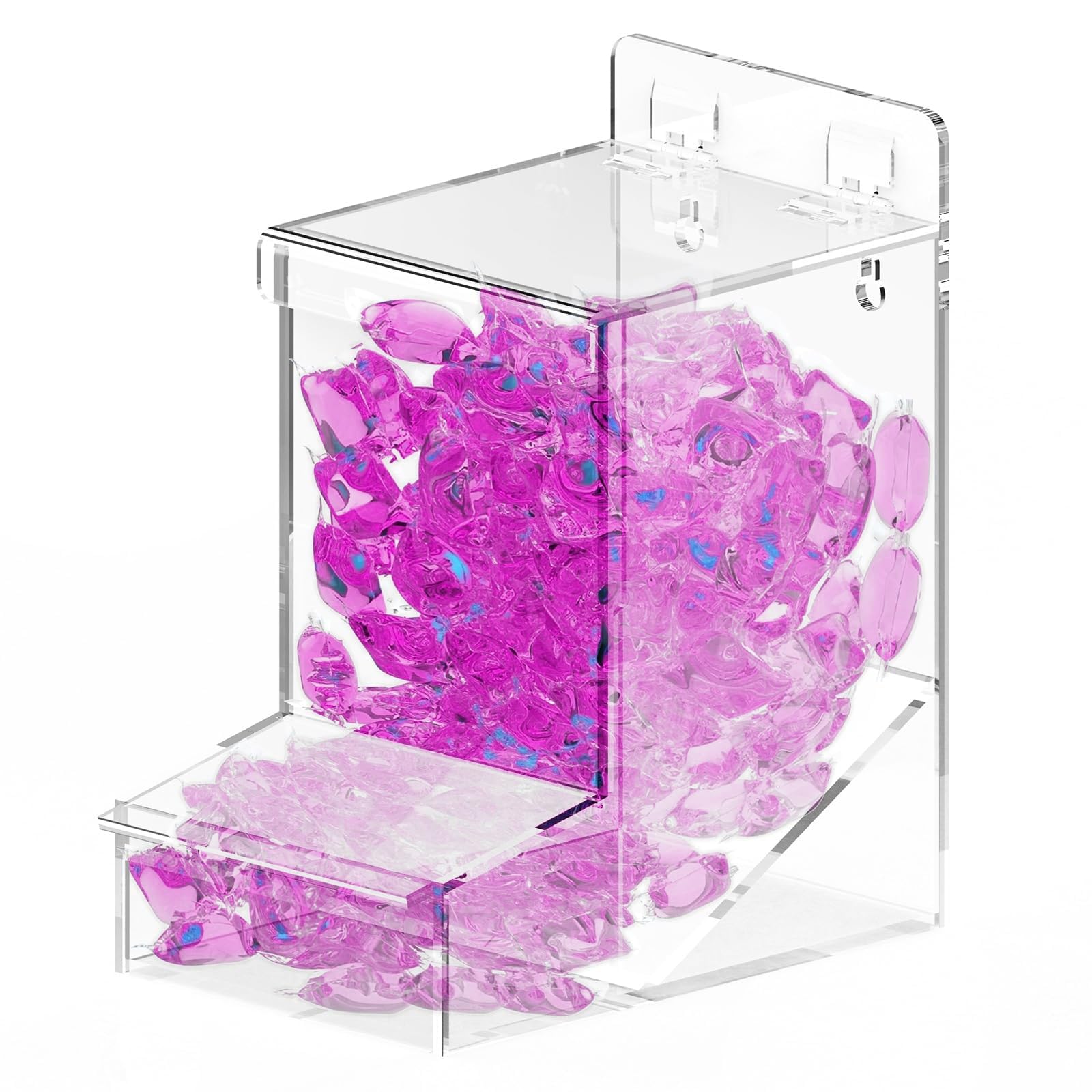 Bikkii Laundry Pods Container, Acrylic Laundry Detergent with 2 Lid, Dishwasher Pods, Powder Detergent Container, Powder for Room Organization