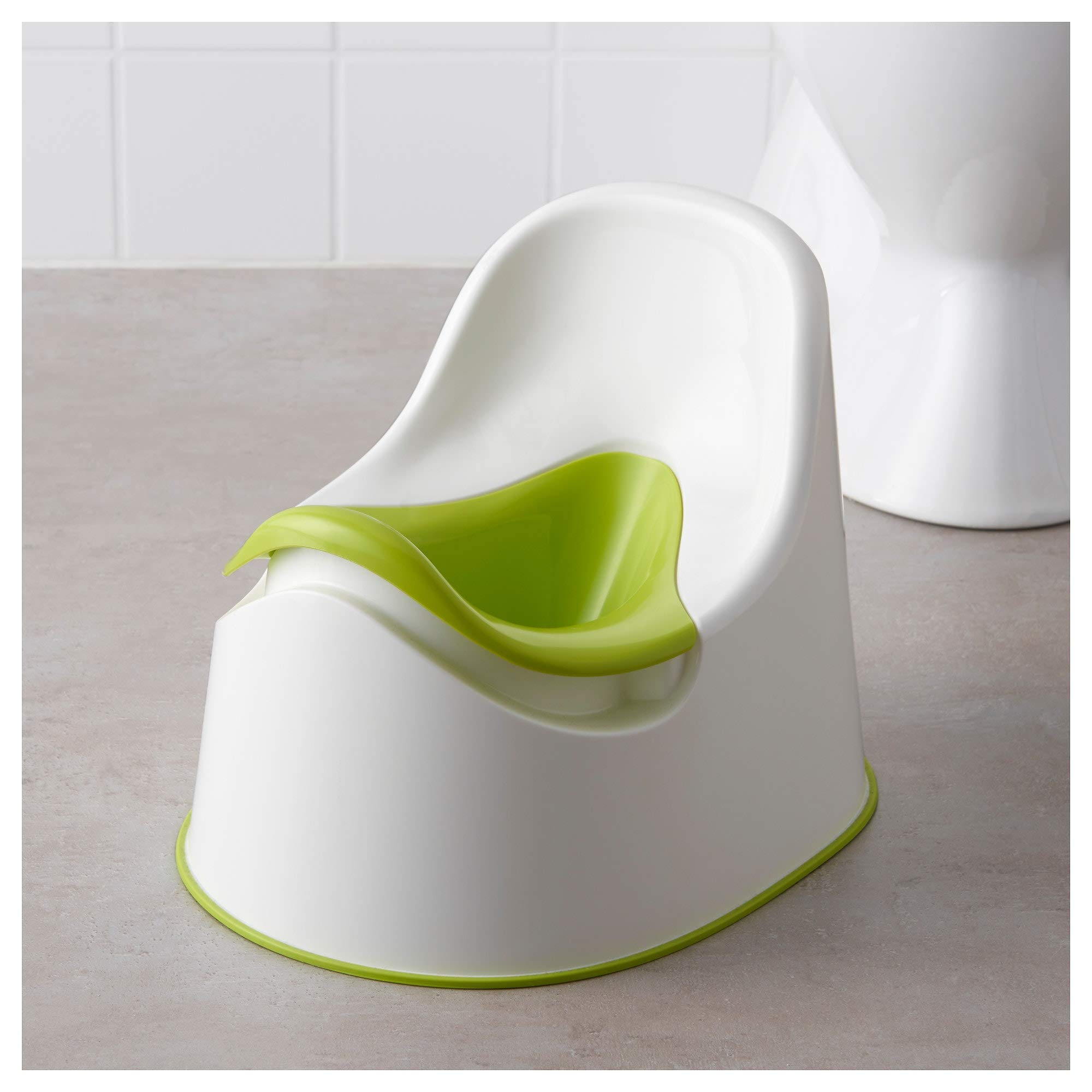 Ikea LOCKIG Children's Potty, White, Green 2