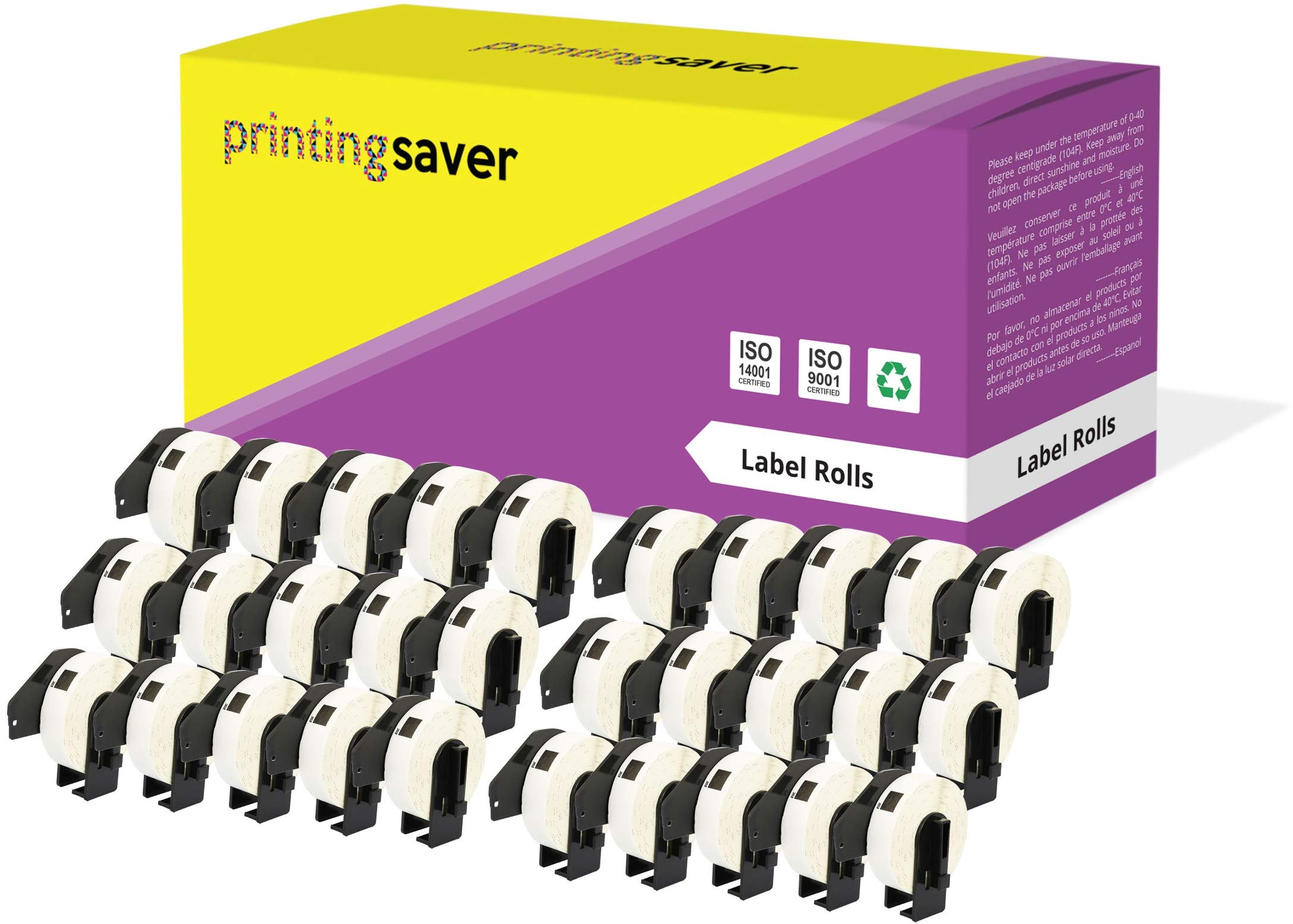 30 x DK-11203 58 x 58 mm kompatybilne foldery na dokumenty rolki (300 etykiet na rolkę) do P-Touch QL-1110NWB QL-1100 QL-1060N QL-500 QL-500BW QL-570 QL-580 QL-700 QL-700 QL-700 10 W QL- 800 QL-810W