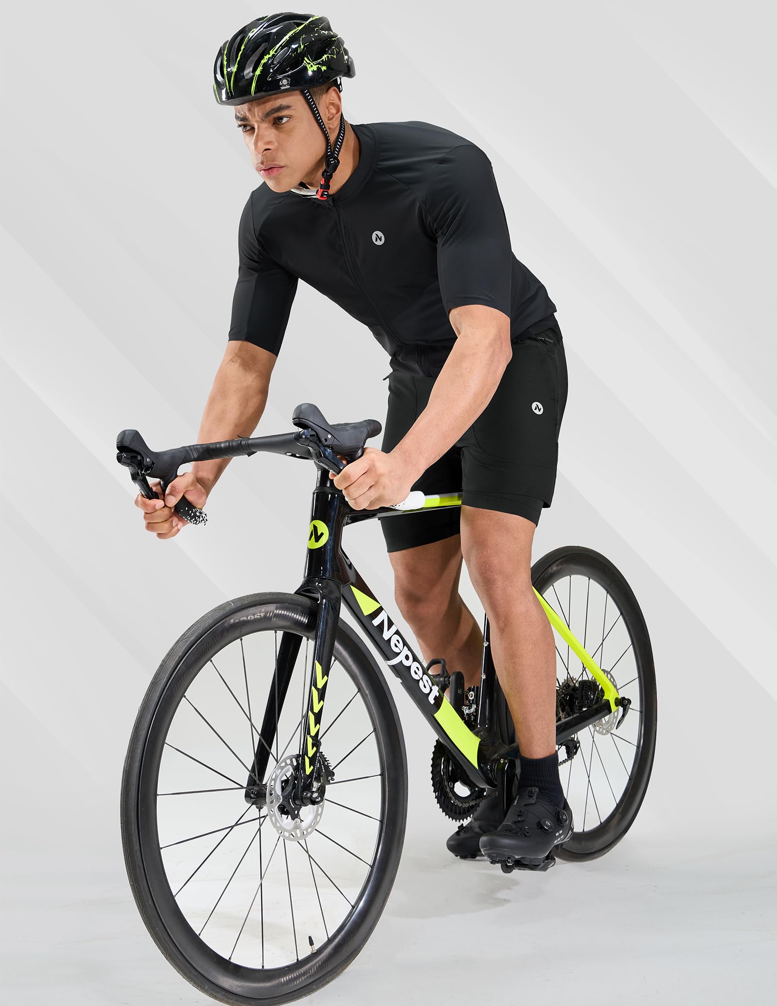 Nepest Short de VTT rembourré 4D Homme avec Poche zippée