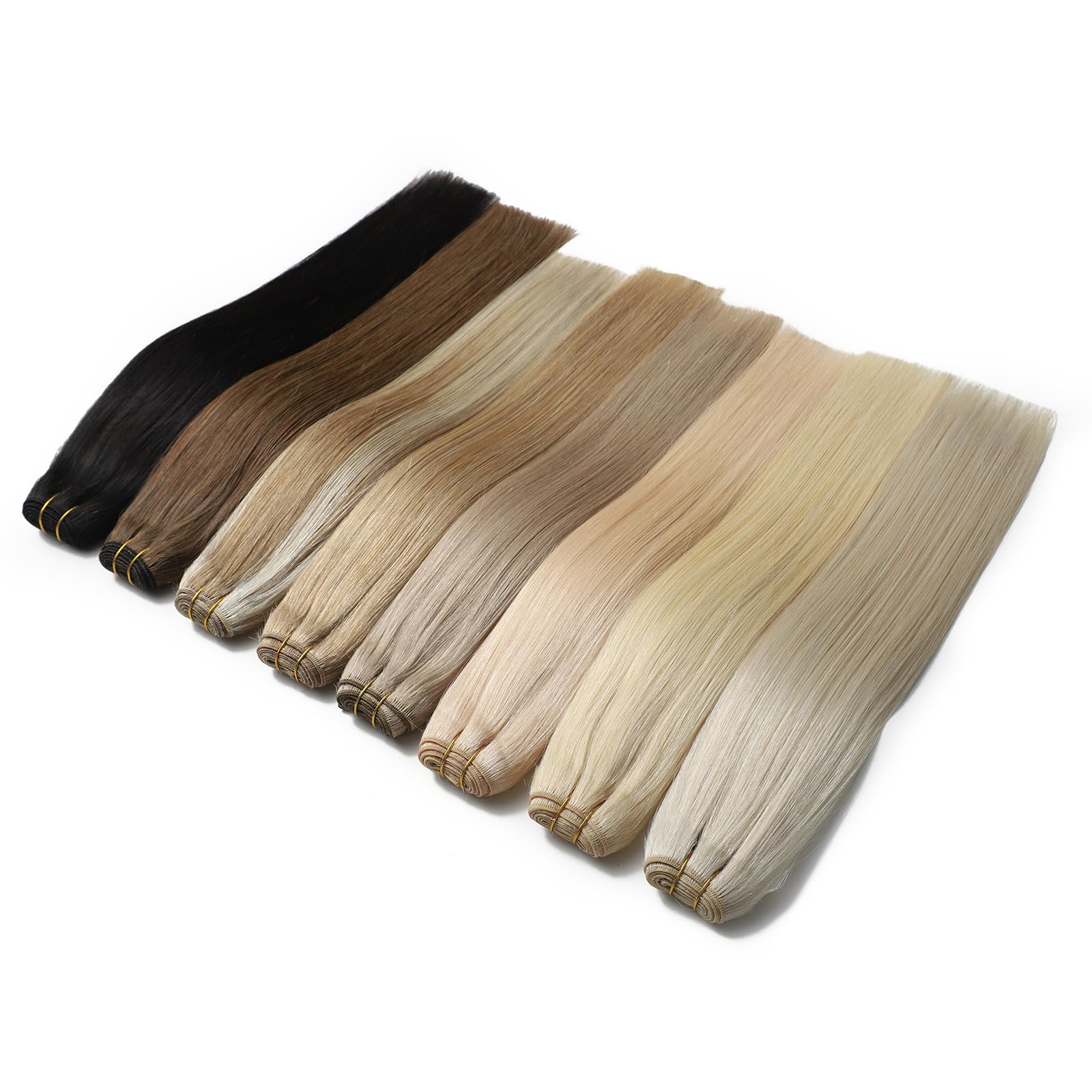 9A Tressen Extensions Echthaar 28inch/70cm Dunkelbraunes 2#, 100% Menschliches Haarverlängerungen Weaving Bundles 100g/pc