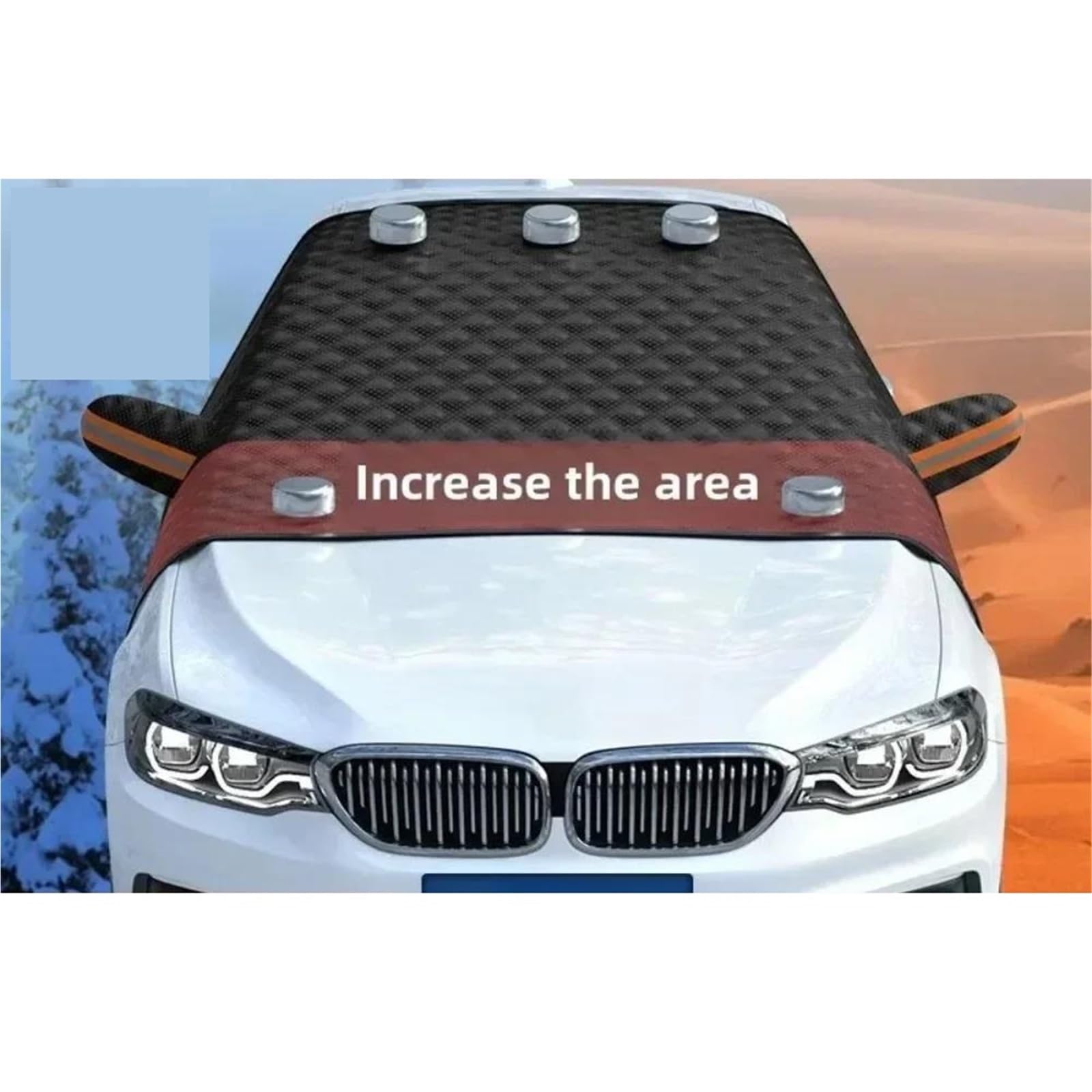 Parabrezza per Auto, paraneve, Parasole Invernale per Esterni, Parasole per Parabrezza Automatico antighiaccio Copertura Parabrezza per Neve e Ghiaccio